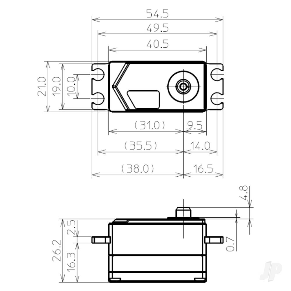 Futaba HPS-HT700 Low Profile Brushless Servo MG PWM/S.BUS2 9.6kg 0.045s 4. - FUT05102715-3 4