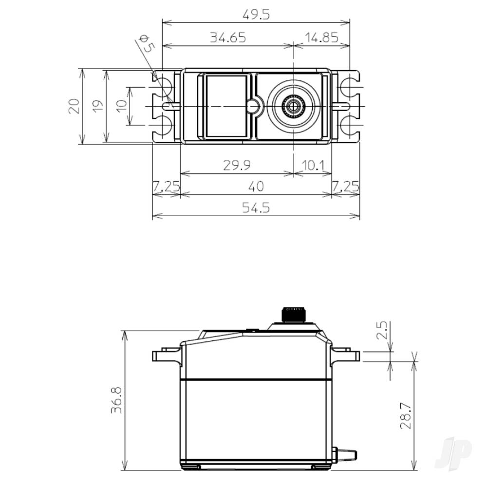 Futaba S-A501 Standard Coreless Servo PWM/S.BUS2 16.8kg 0.11s 4.8V - 7.4V FUT05102719-3 6