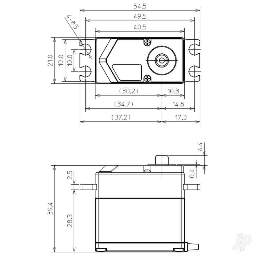 Futaba HPS-A703 Standard Brushless Servo PWM/S.BUS2 66kg 0.12s 4.8V - 7.4V FUT05102723-3 6