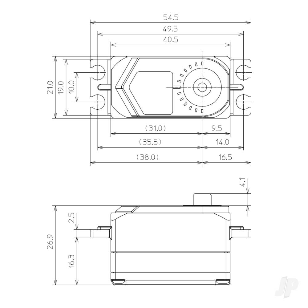 Futaba HPS-A704 Low Profile Brushless Servo PWM/S.BUS2 14.0kg 0.06s 4.8V - - FUT05102724-3 4