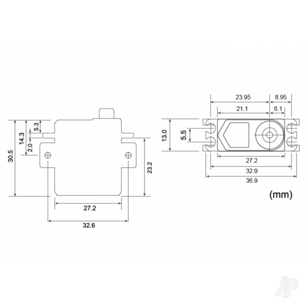 Futaba BLS-CM600 Mini Brushless Servo PWM/S.BUS2 6.5kg 0.08s 4.8V - 7.4V FUT05102731-3 2