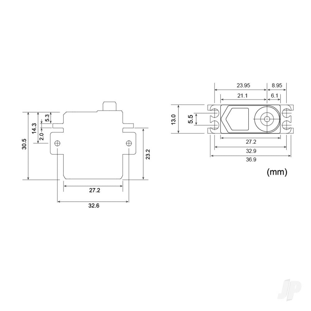 Futaba BLS-CM600 Mini Brushless Servo PWM/S.BUS2 6.5kg 0.08s 4.8V - 7.4V FUT05102731-3 6