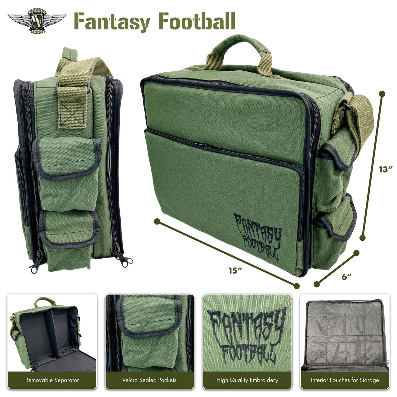 Battle Foam Fantasy Football Bag Standard Load Out BF-FNFBB-SL