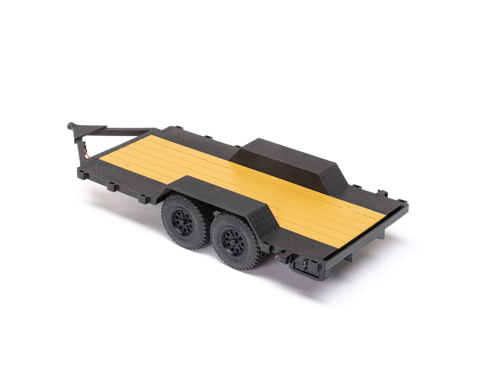 SCX24 Flat Bed Vehicle Trailer with LED Taillights:1/24th