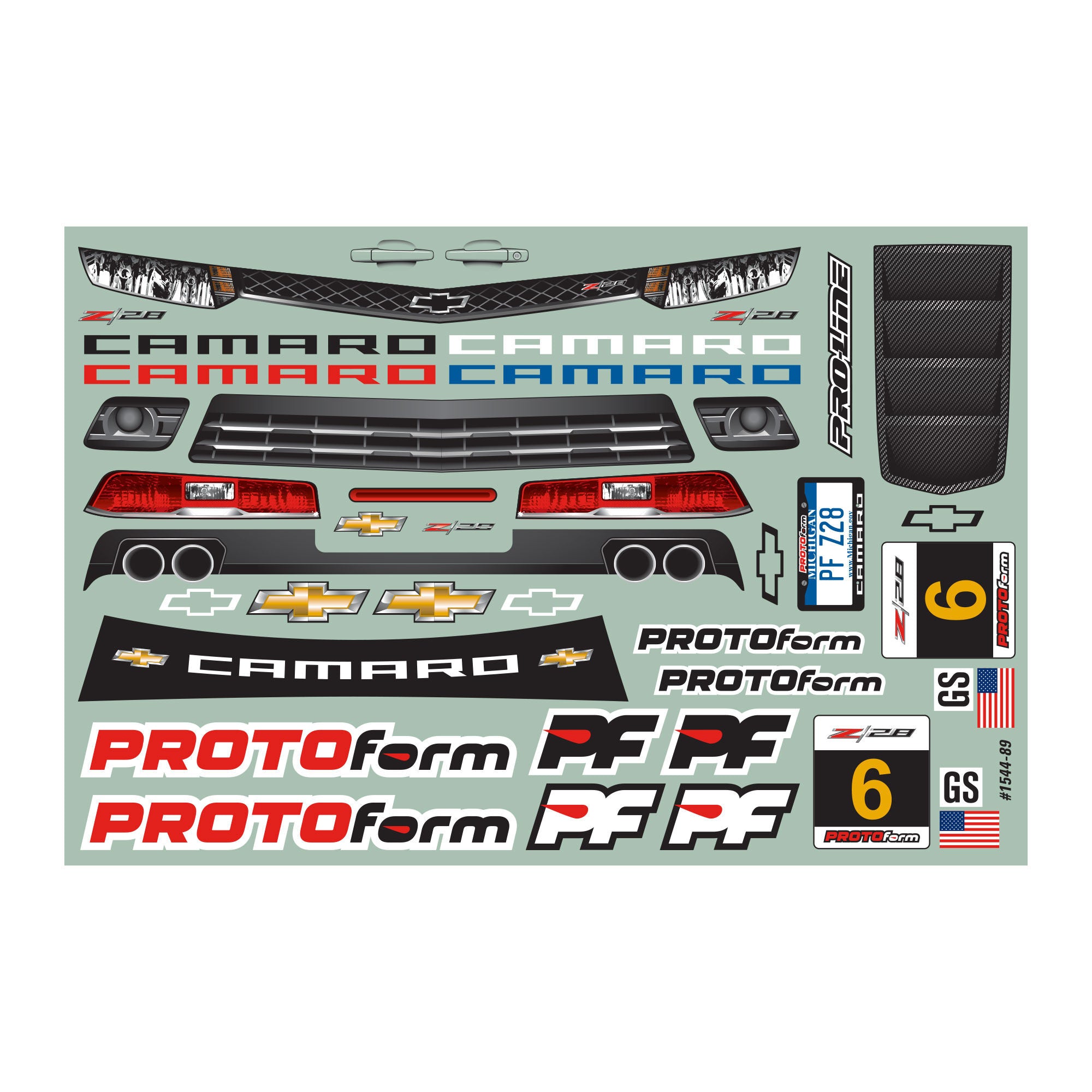 1/10 Chevy Camaro Z/28 Clear Body: 190mm Touring Car