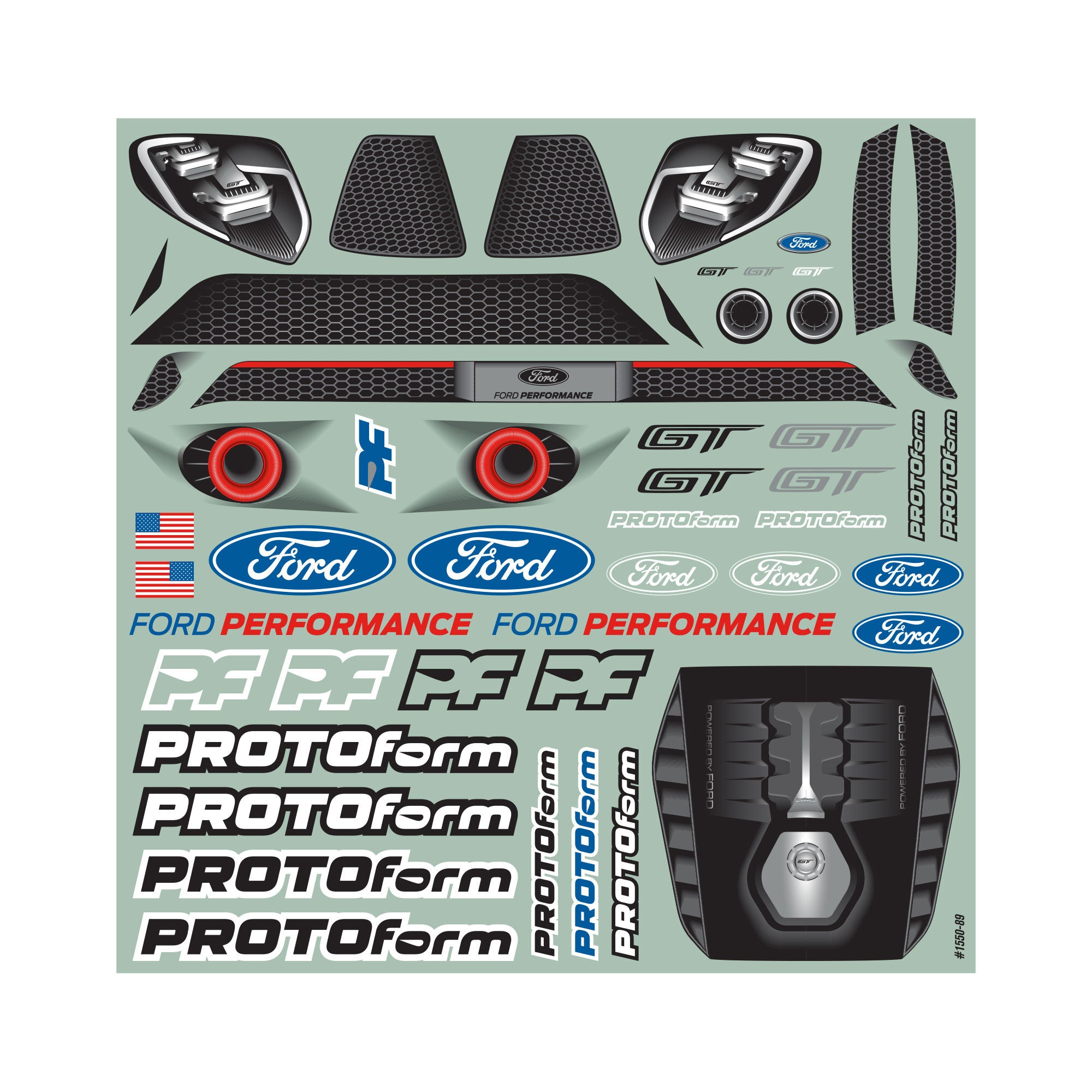 1/10 Ford GT LW Clear Body: 190mm Touring Car with LP shock
