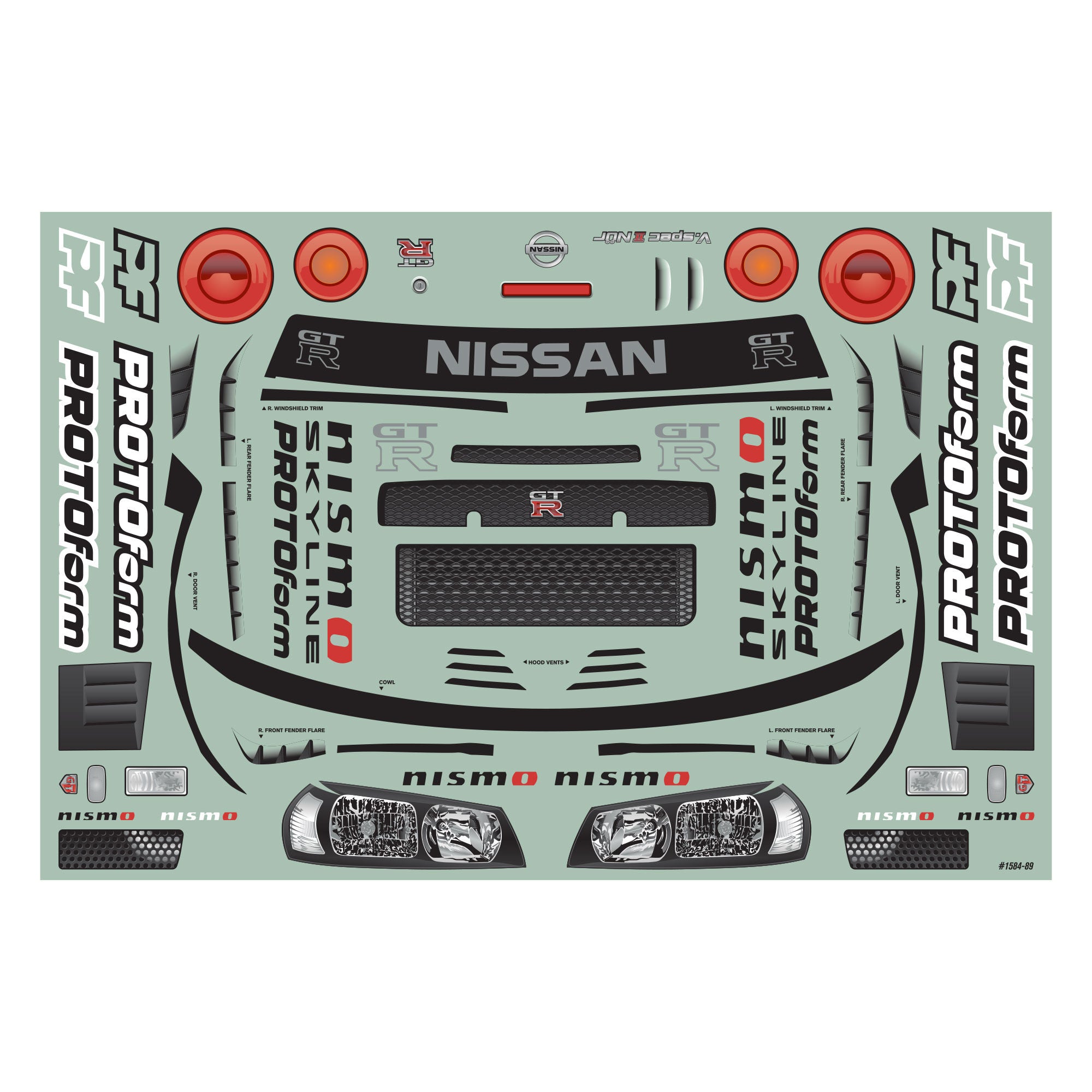 1/7 2002 Nissan Skyline GT-R R34 Clear Body: ARRMA Infractio