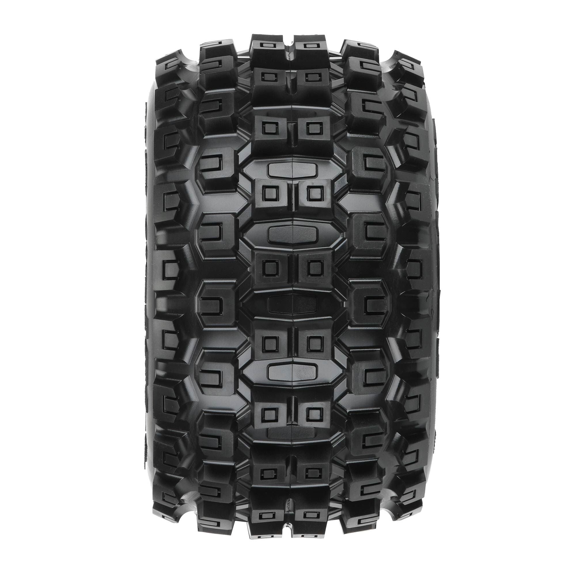 1/8 Badlands MX38 F/R 3.8" MT Tires Mounted 17mm Blk Raid (2