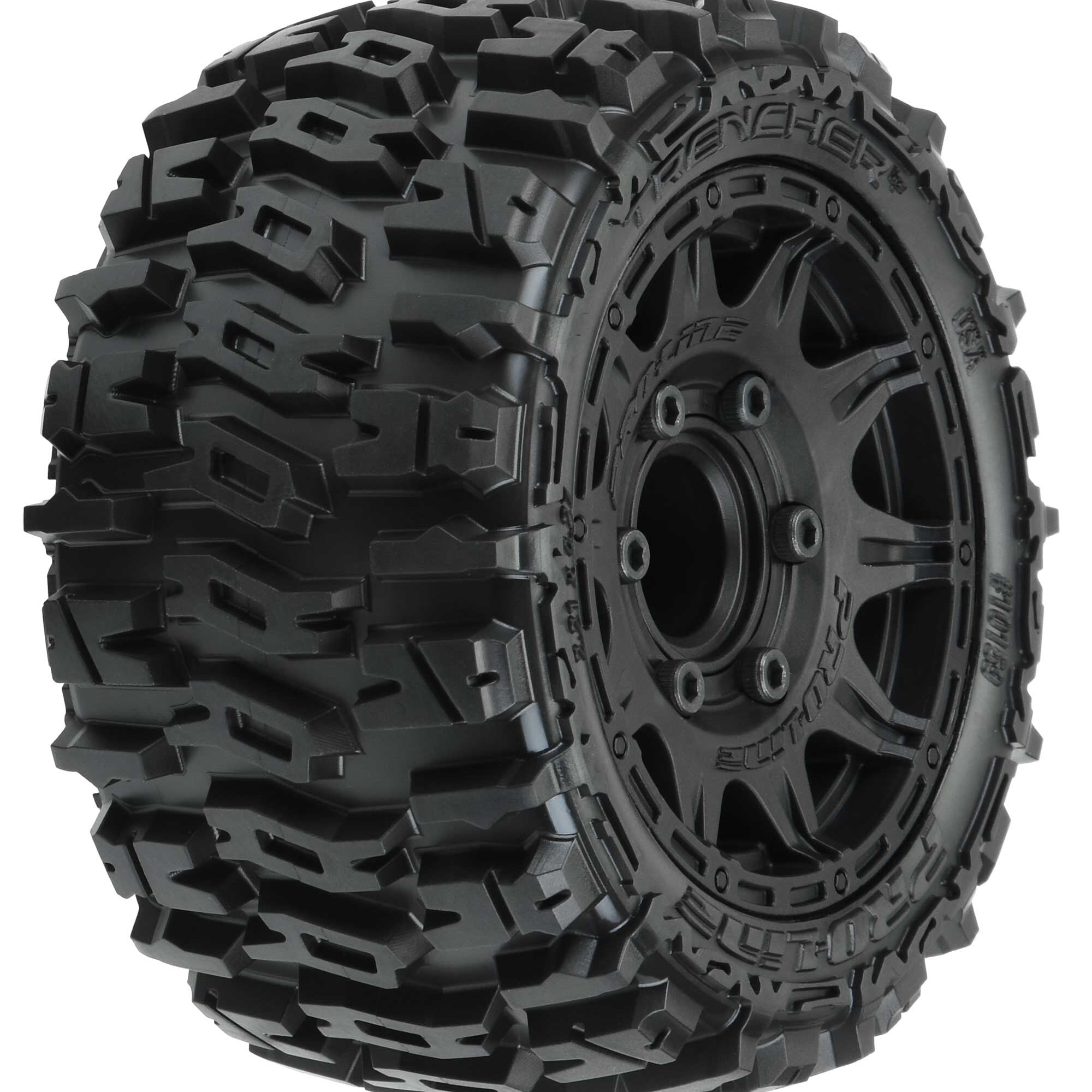 1/10 Trencher LP Front/Rear 2.8" MT Tires Mounted 12mm Blk R