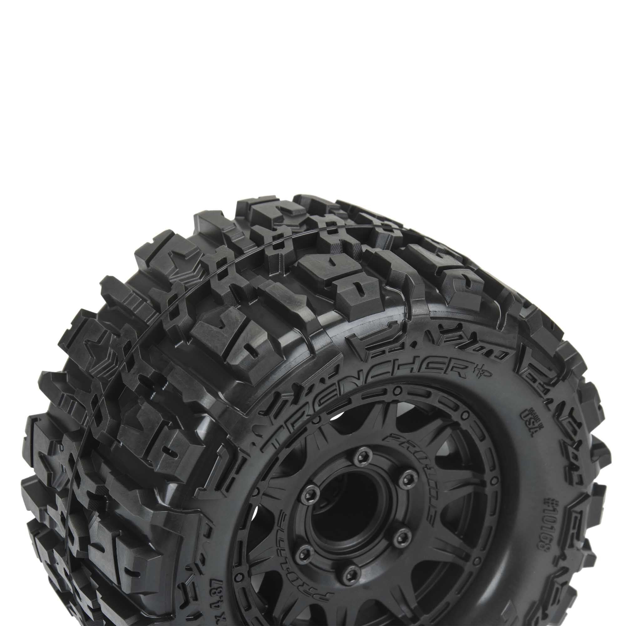 1/10 Trencher HP BELTED F/R 2.8" MT Tires Mounted 12mm Blk R