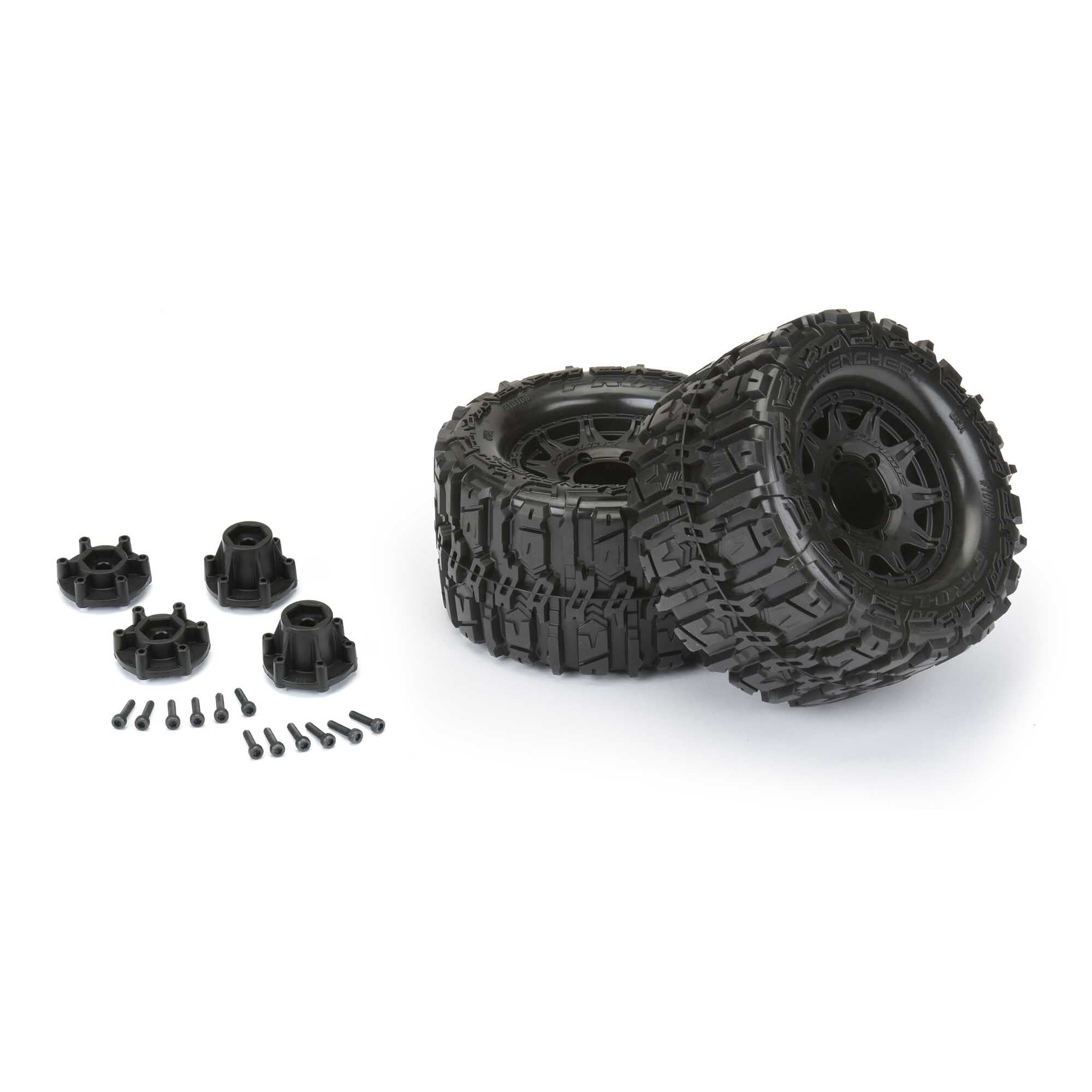 1/10 Trencher HP BELTED F/R 2.8" MT Tires Mounted 12mm Blk R