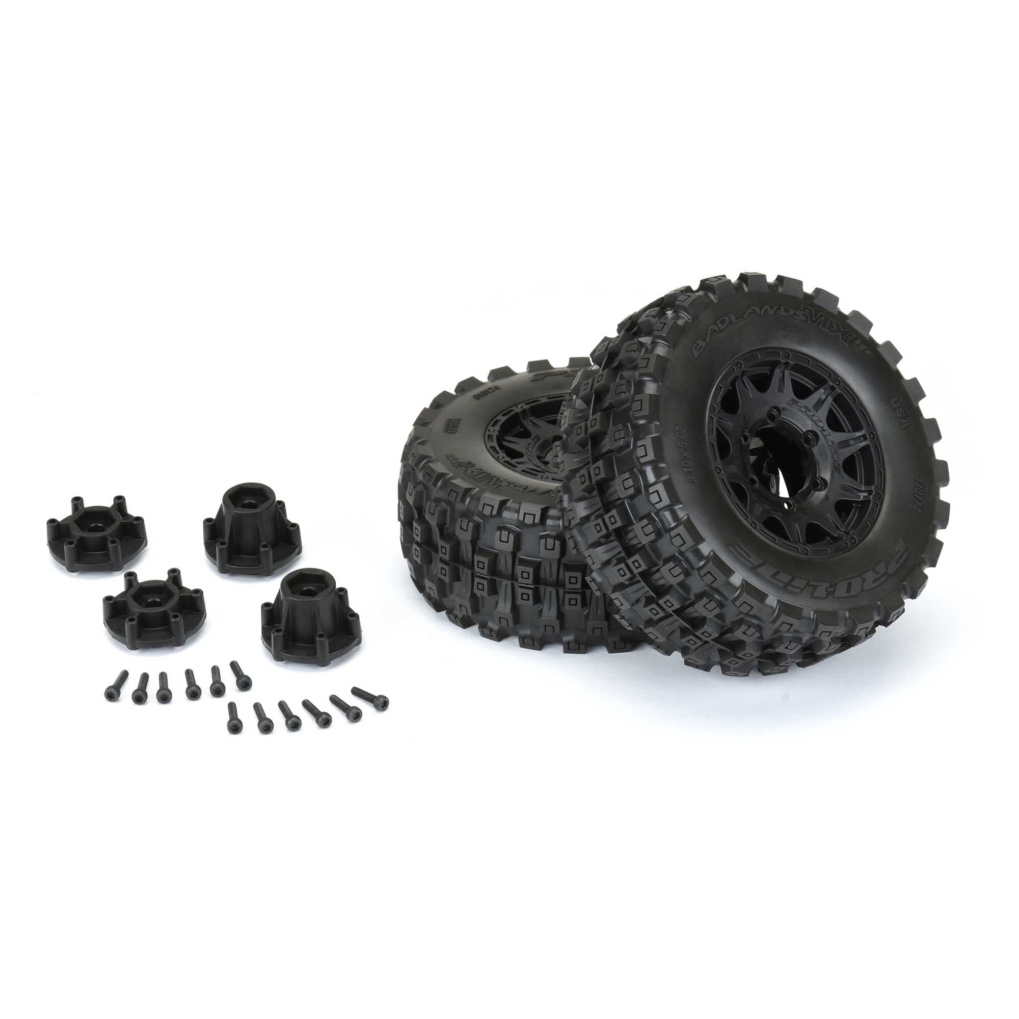 1/10 Badlands MX28 BELTED F/R 2.8" MT Tres Mounted 12mm Blk