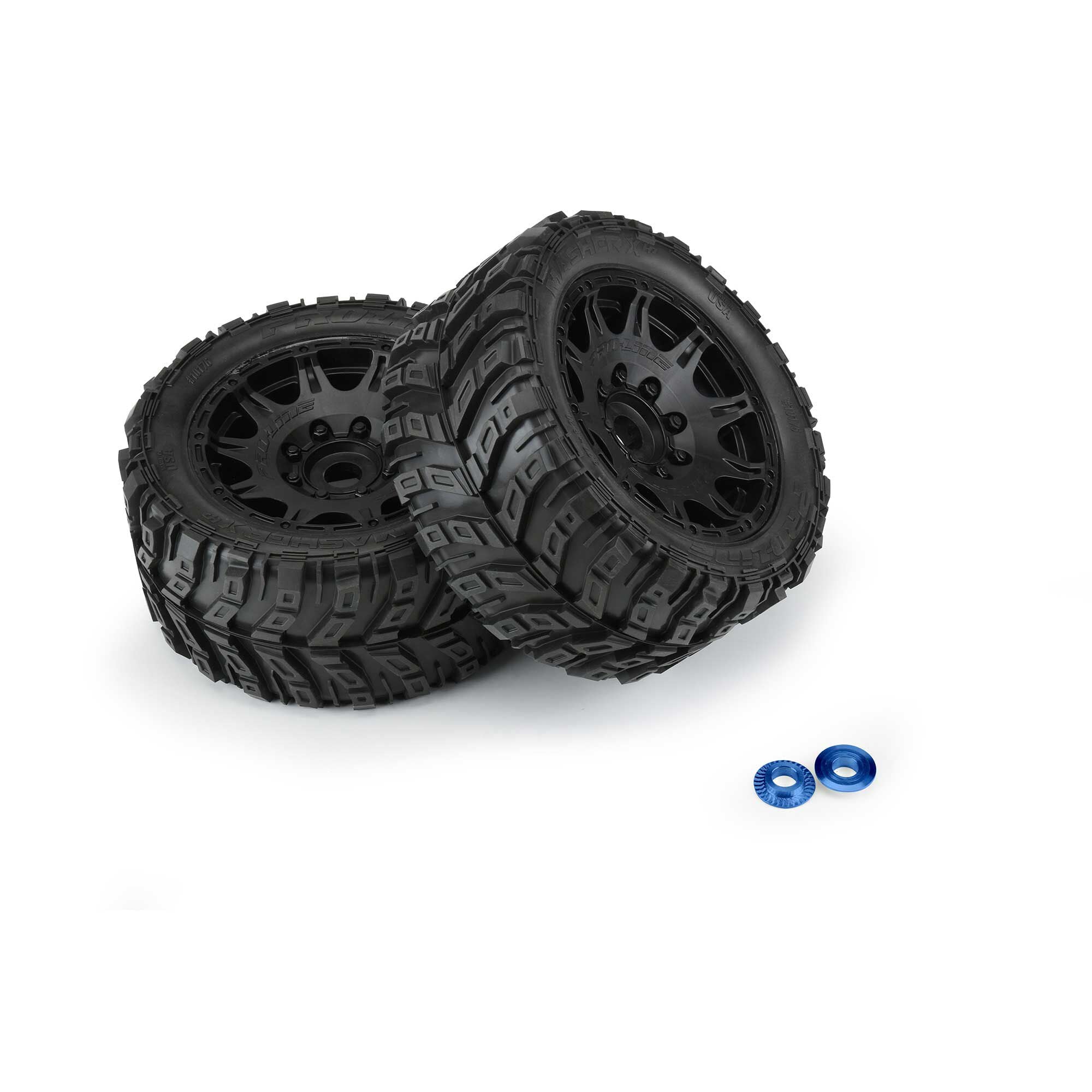 1/6 Masher X HP BELTED Fr/Rr 5.7" MT Tires Mounted 24mm Blk