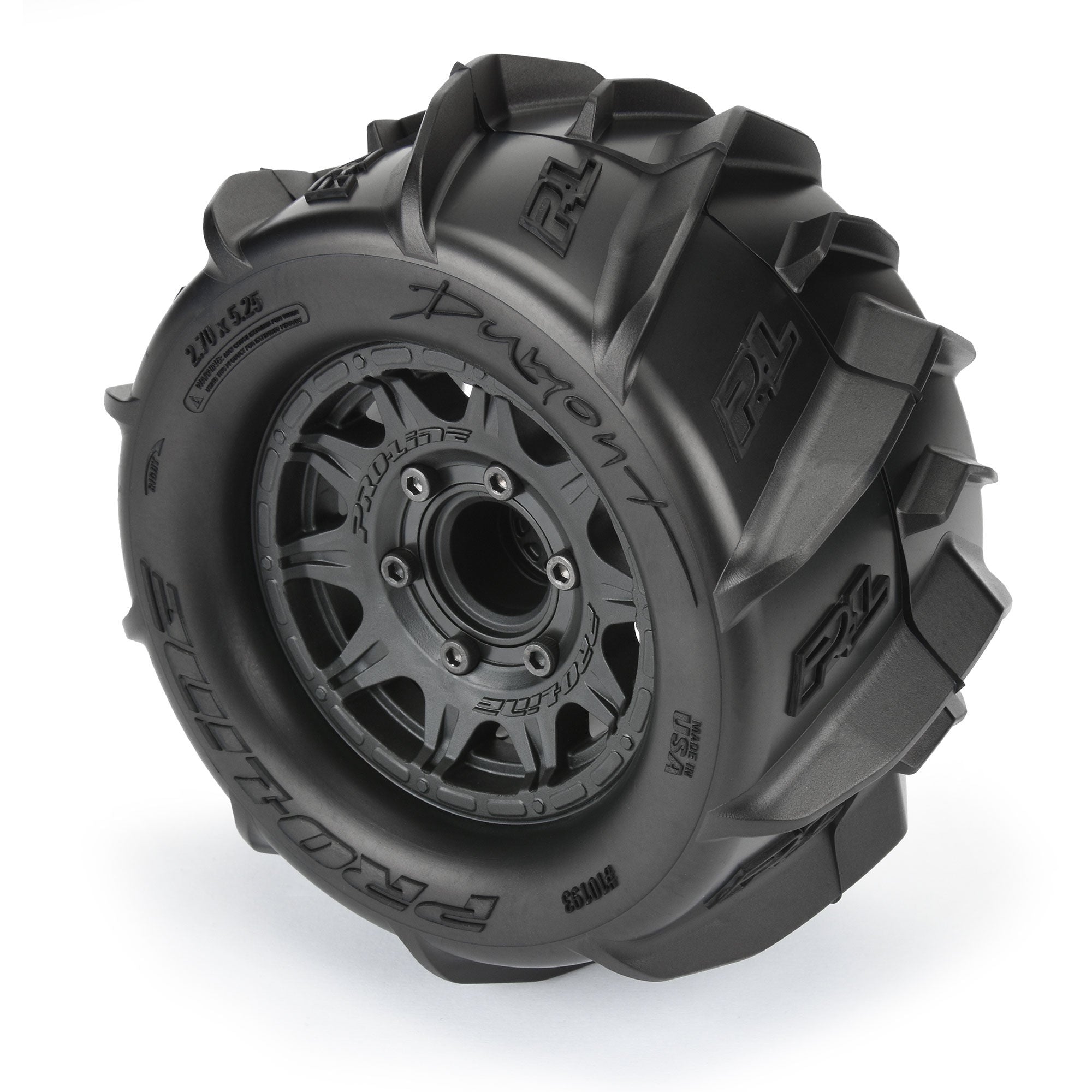 1/10 Dumont Front/Rear 2.8" MT Tires Mounted 12mm Blk Raid (
