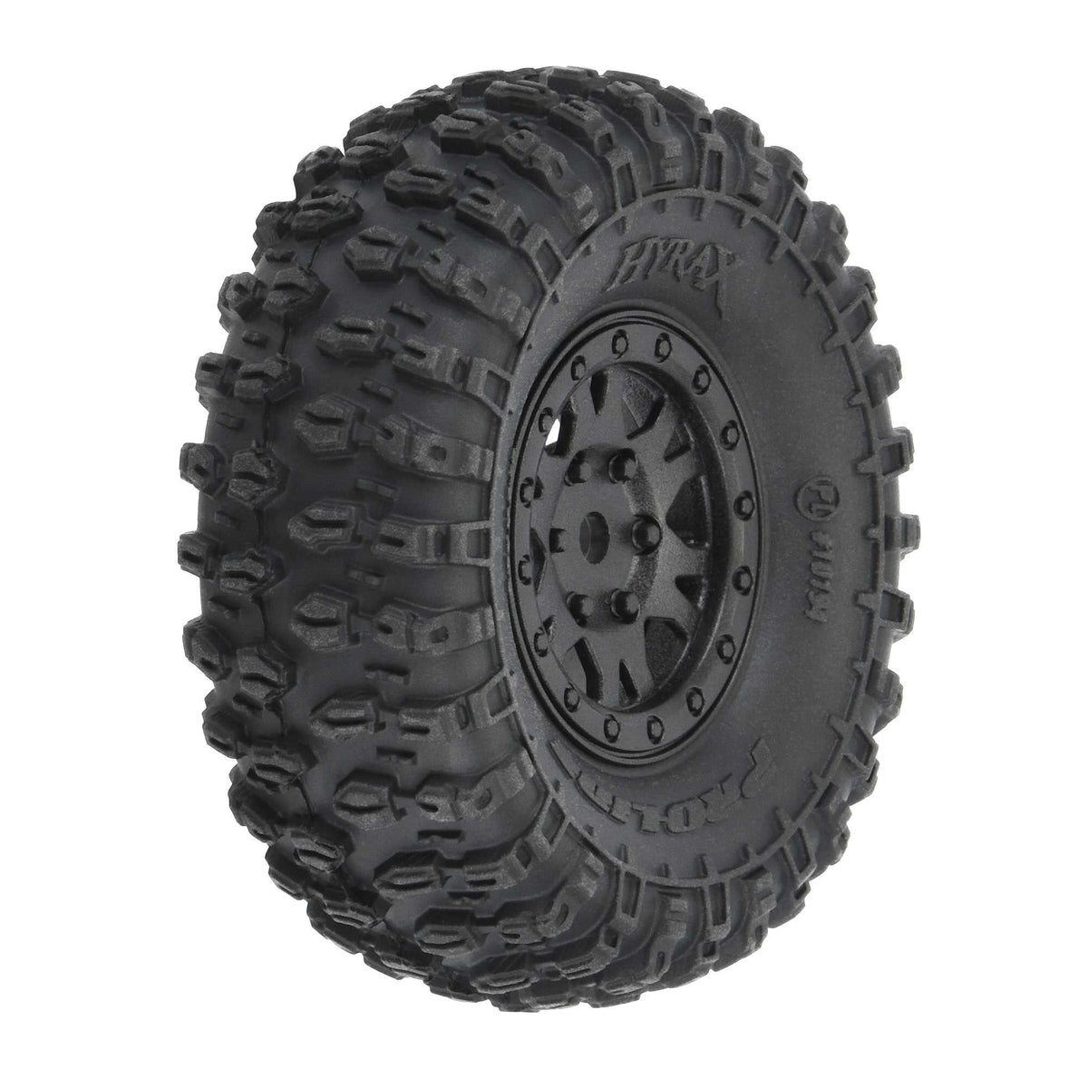 1/24 Hyrax F/R 1.0&quot; Tires Mounted 7mm Black Impulse (SCX24)