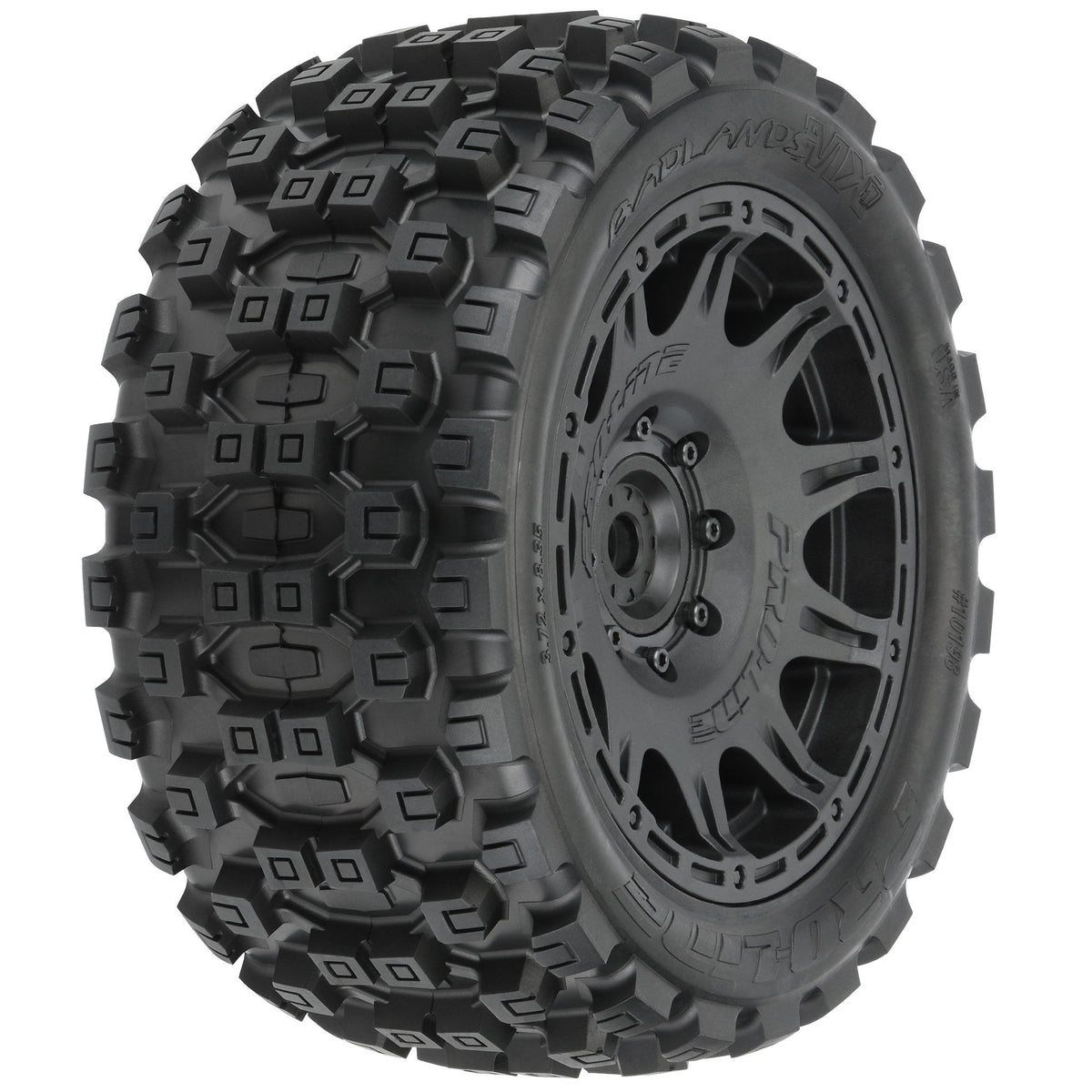 1/6 Badlands MX57 Front/Rear 5.7&quot; Tires Mounted on Raid 8x48