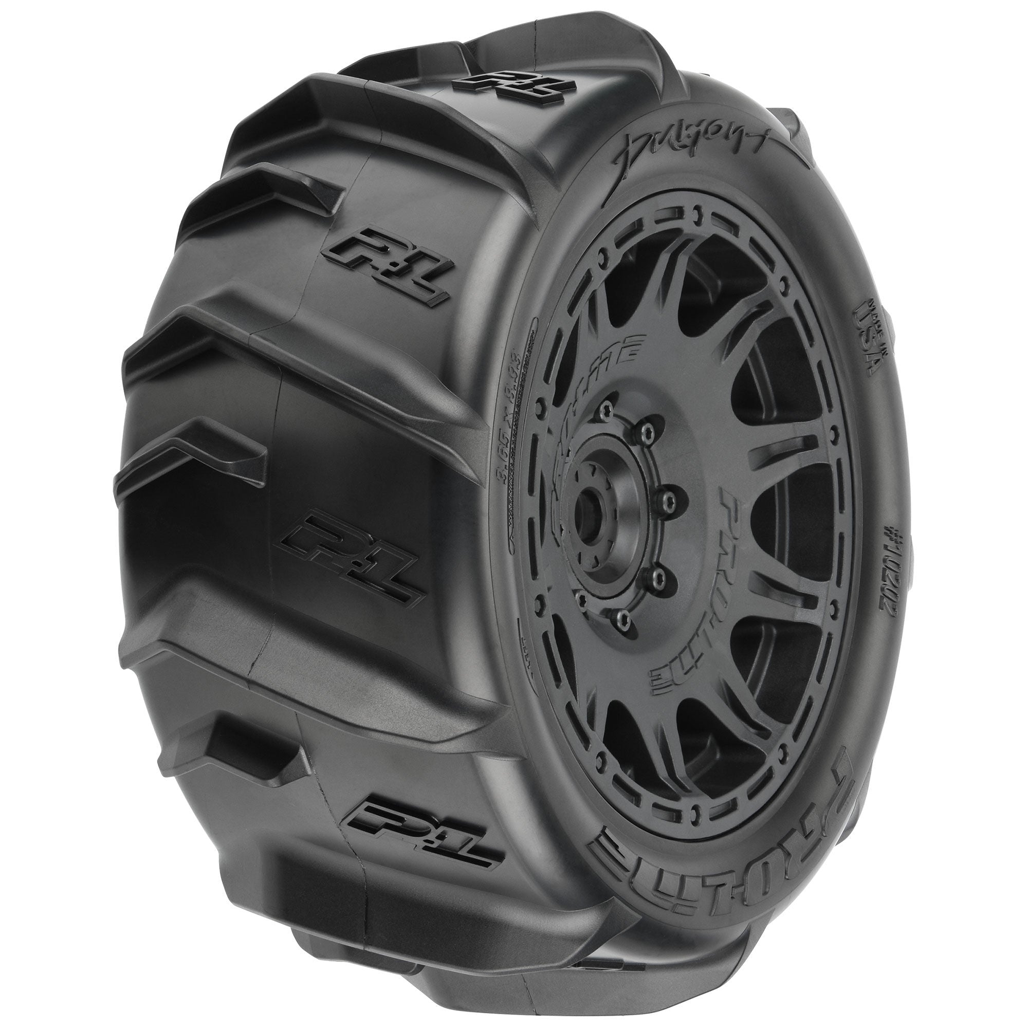Pro-line Racing 1/6 Dumont Sand/Snow Front/Rear 5.7" Tires Mounted on Raid 8 - RC Wheels & Tyres