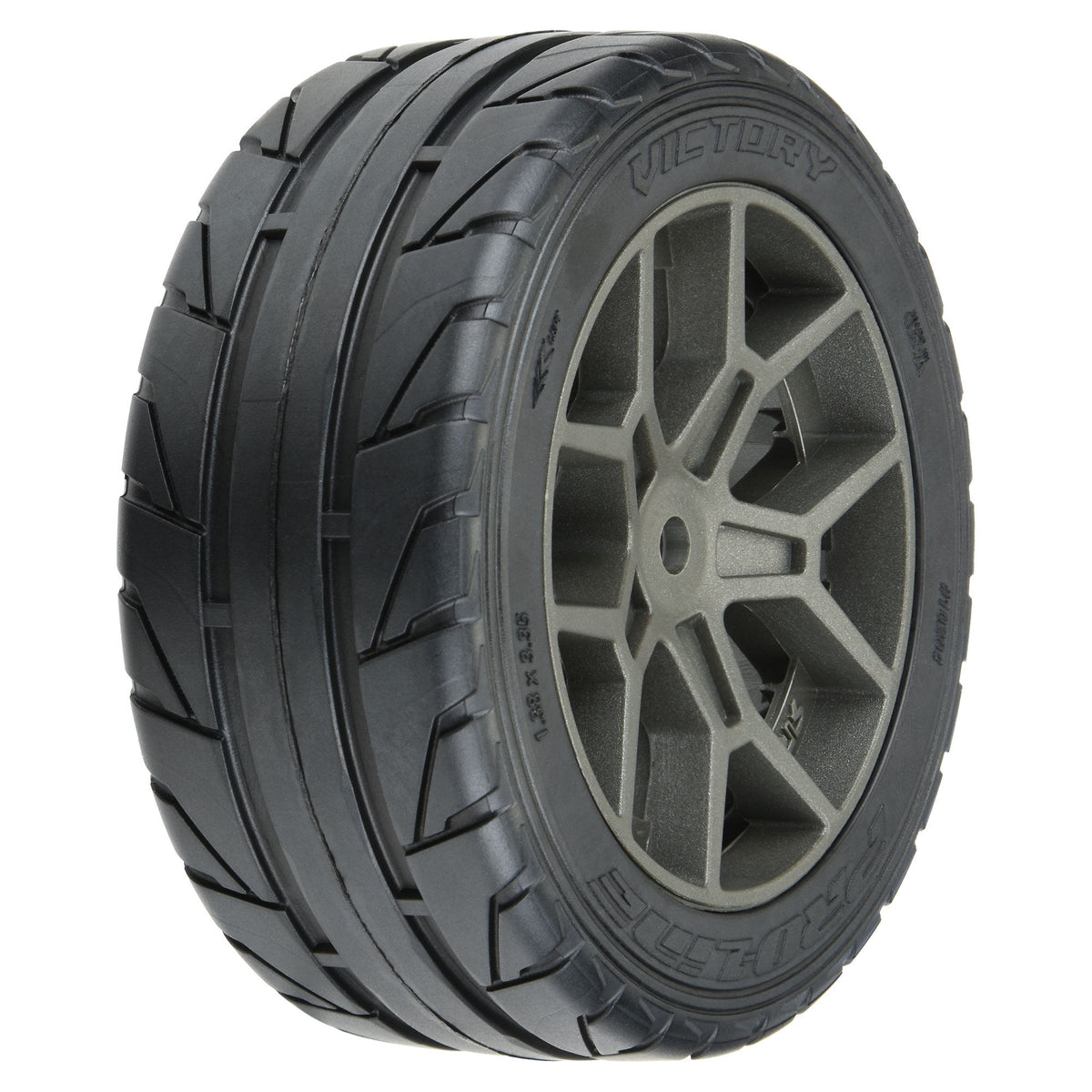 1/8 Vector S3 Front/Rear 35/85 2.4&quot; Belted Mounted Tires, 14