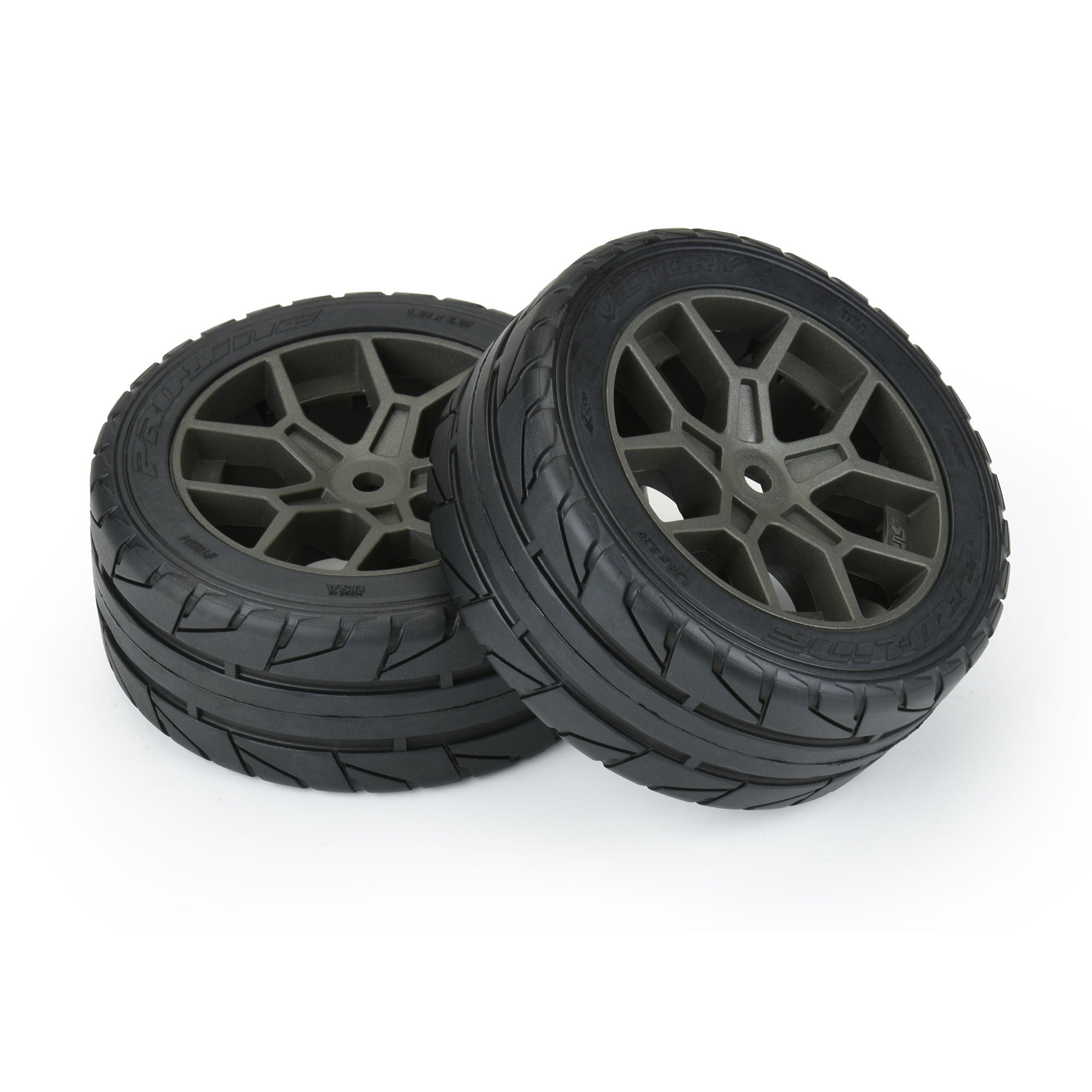 1/8 Vector S3 Front/Rear 35/85 2.4" Belted Mounted Tires, 14