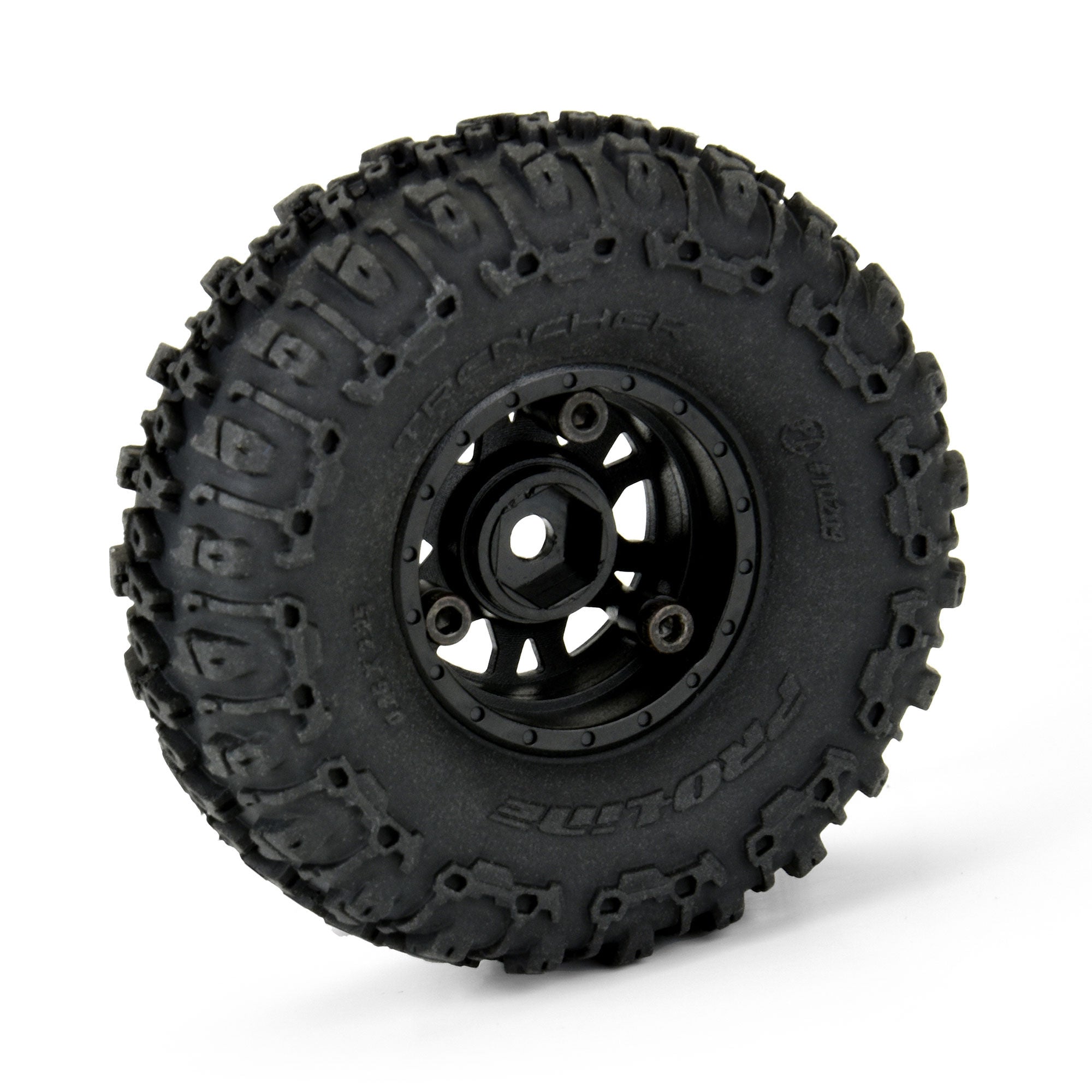 1/24 Trencher Fr/Rr 1.0" Tires Mounted 7mm Black Impulse (4)