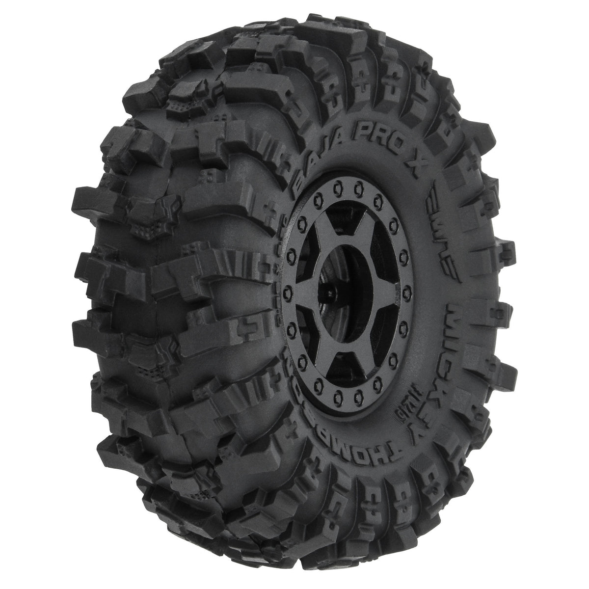 1/24 Mickey Thompson Baja Pro X F/R 1.0&quot; MTD 7mm Black Holco