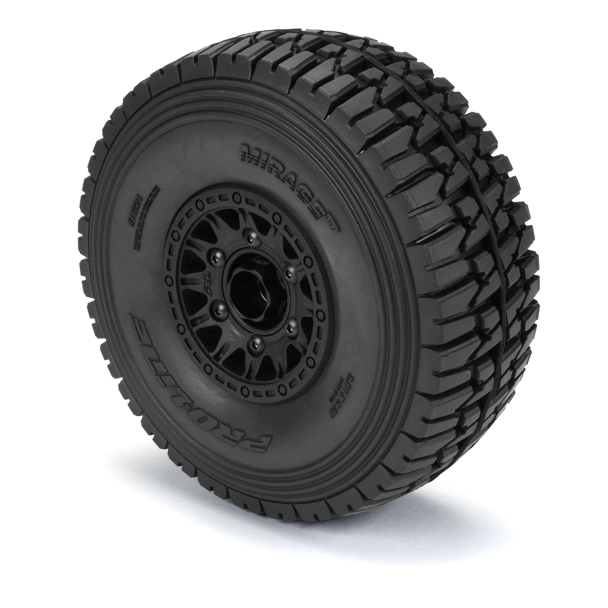 1/7 Mirage TT BELTED F/R Tires MTD 17mm Blk Raid (2): Mojave