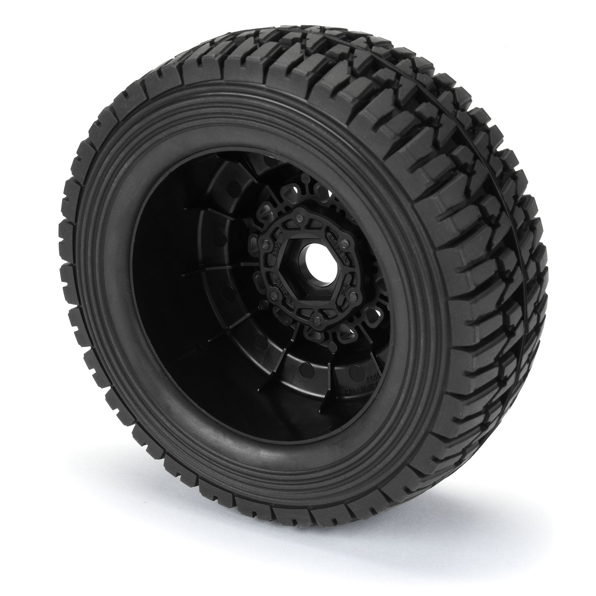 1/7 Mirage TT BELTED F/R Tires MTD 17mm Blk Raid (2): Mojave
