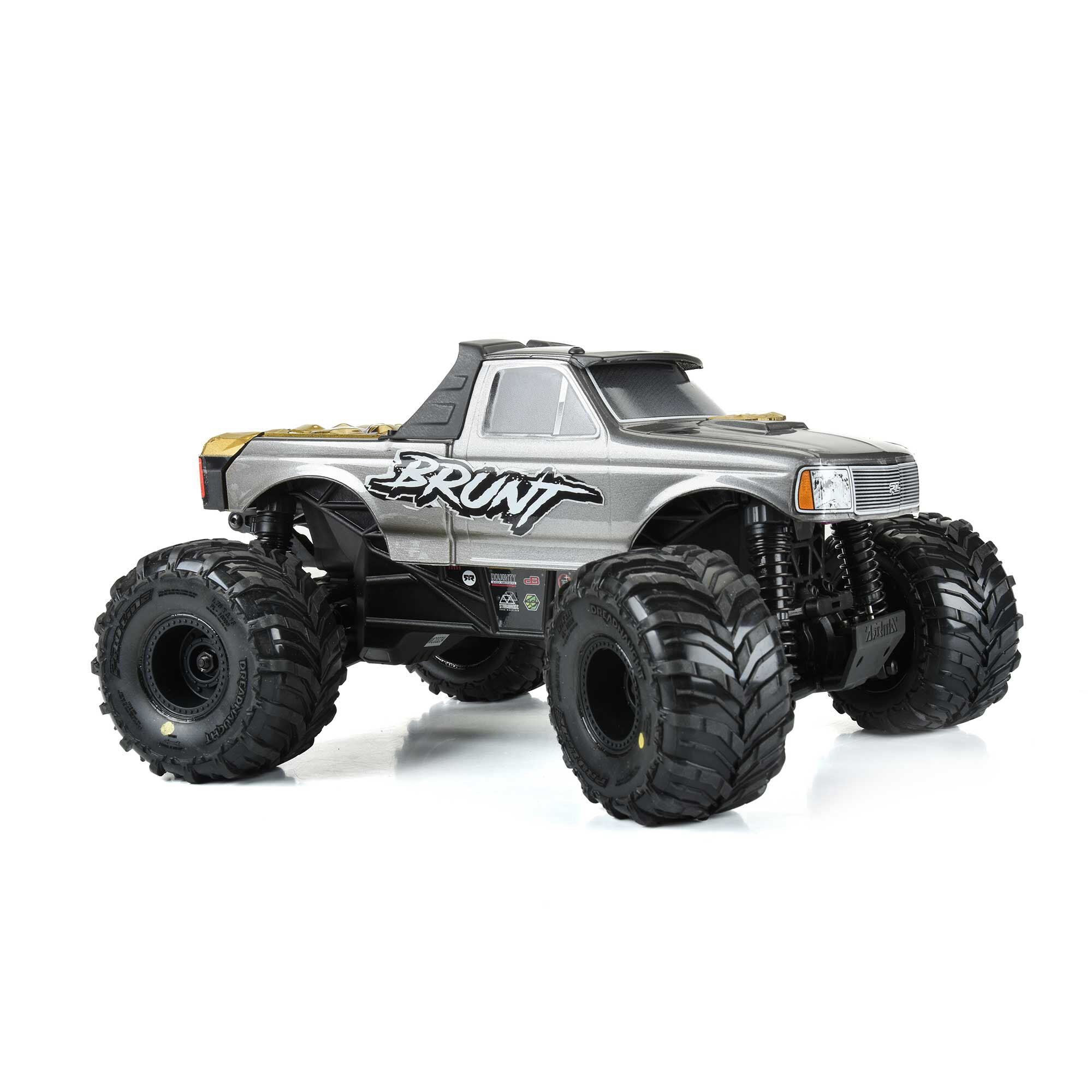Dreadnaught Mounted Black Wheel F/R (4) for ARRMA GORGON/QUA