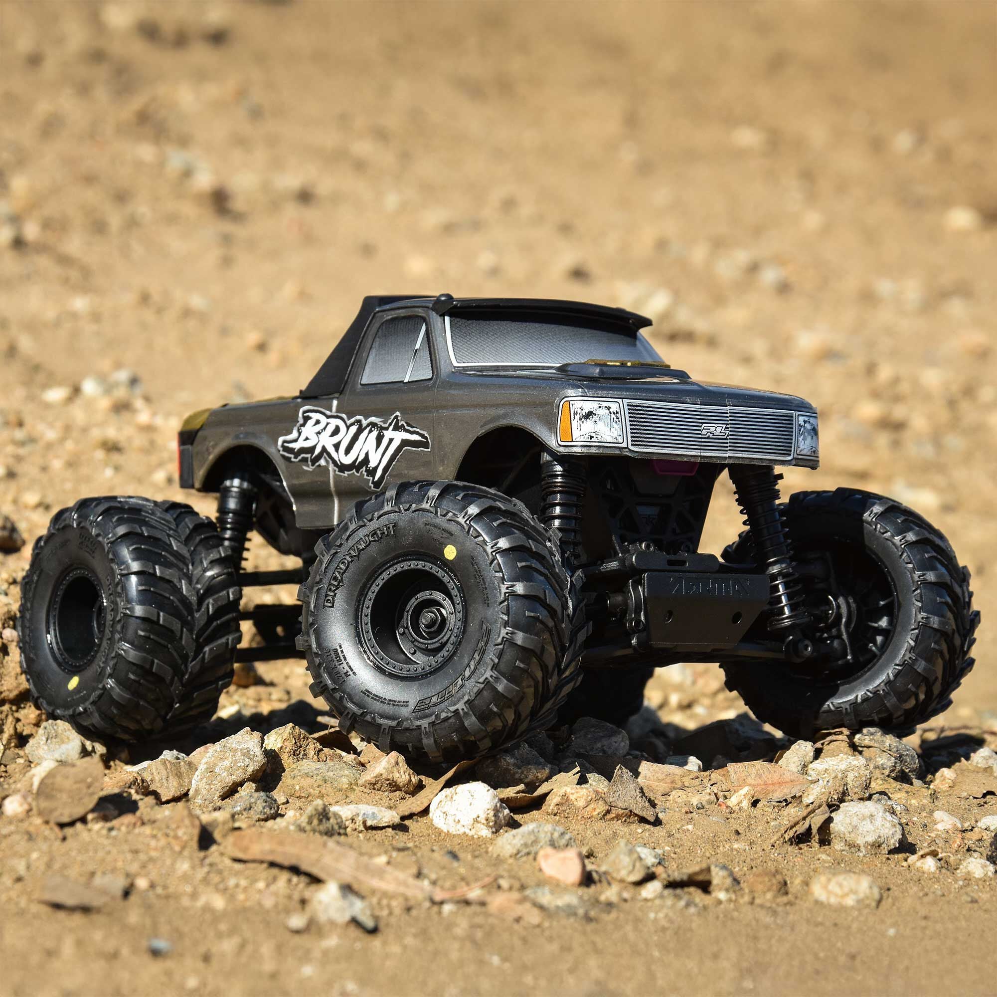 Dreadnaught Mounted Black Wheel F/R (4) for ARRMA GORGON/QUA