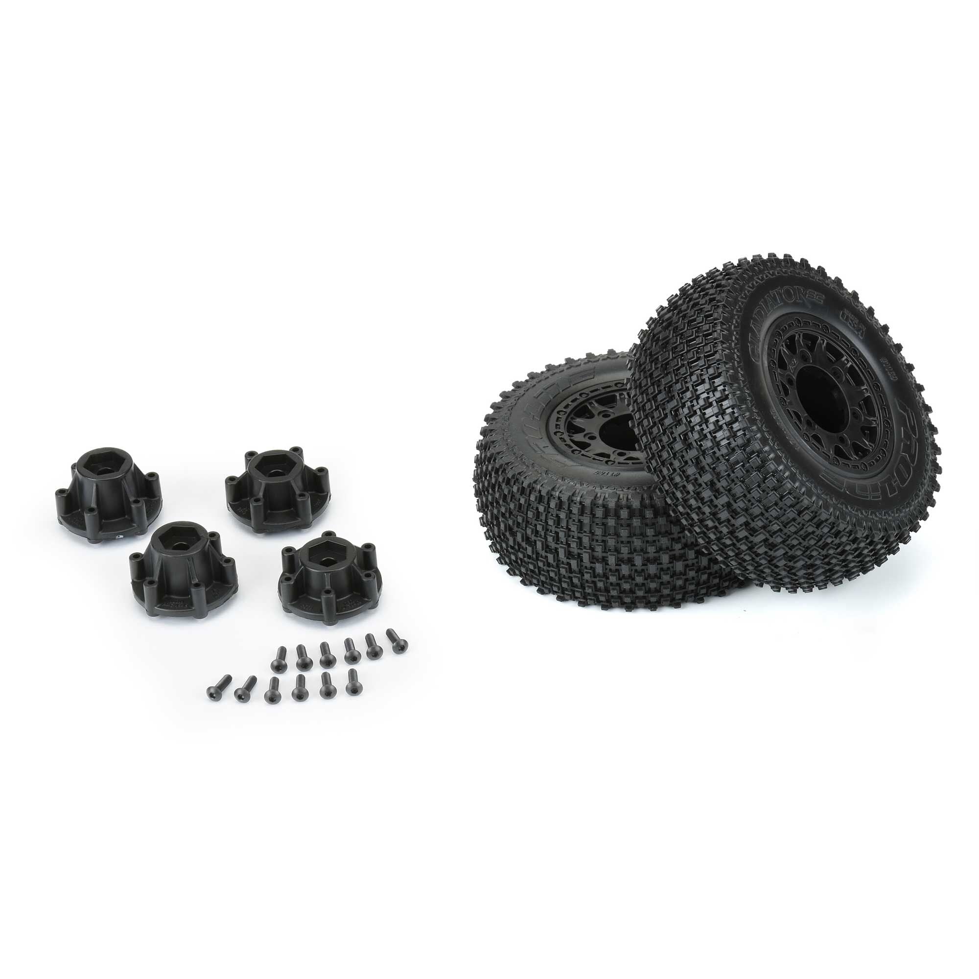 1/10 Gladiator M2 Front/Rear 2.2"/3.0" SC Mounted 12mm Blk R