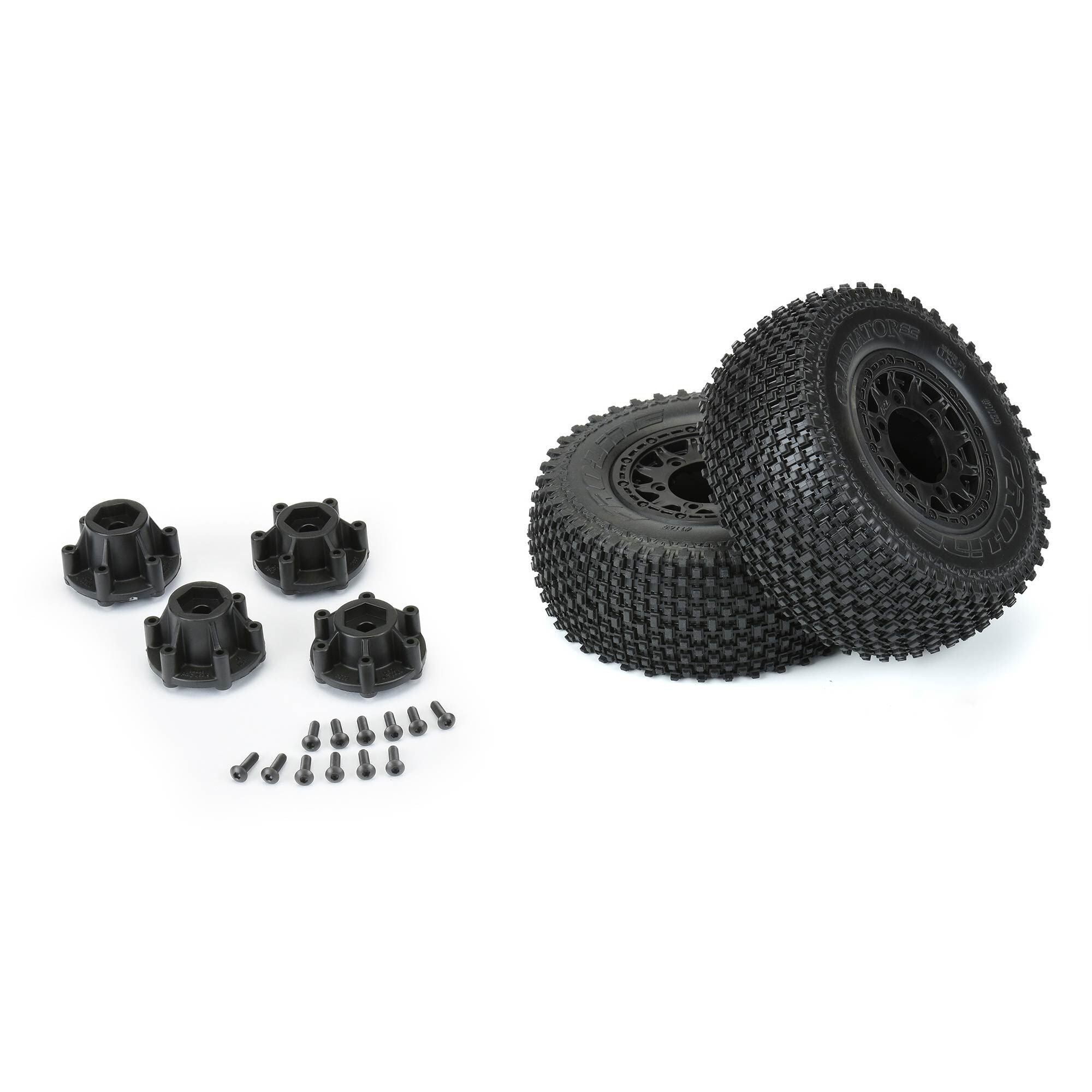 1/10 Gladiator M2 Front/Rear 2.2"/3.0" SC Mounted 12mm Blk R