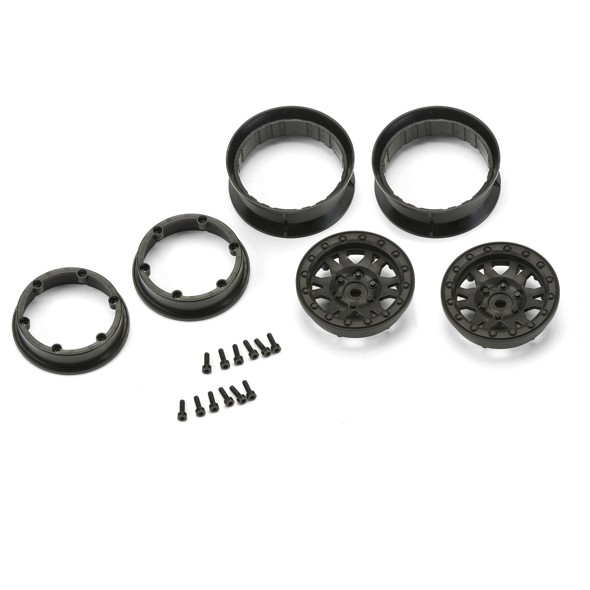 1/10 Impulse Front/Rear 1.9" 12mm Rock Crawler Wheels (2) Bl
