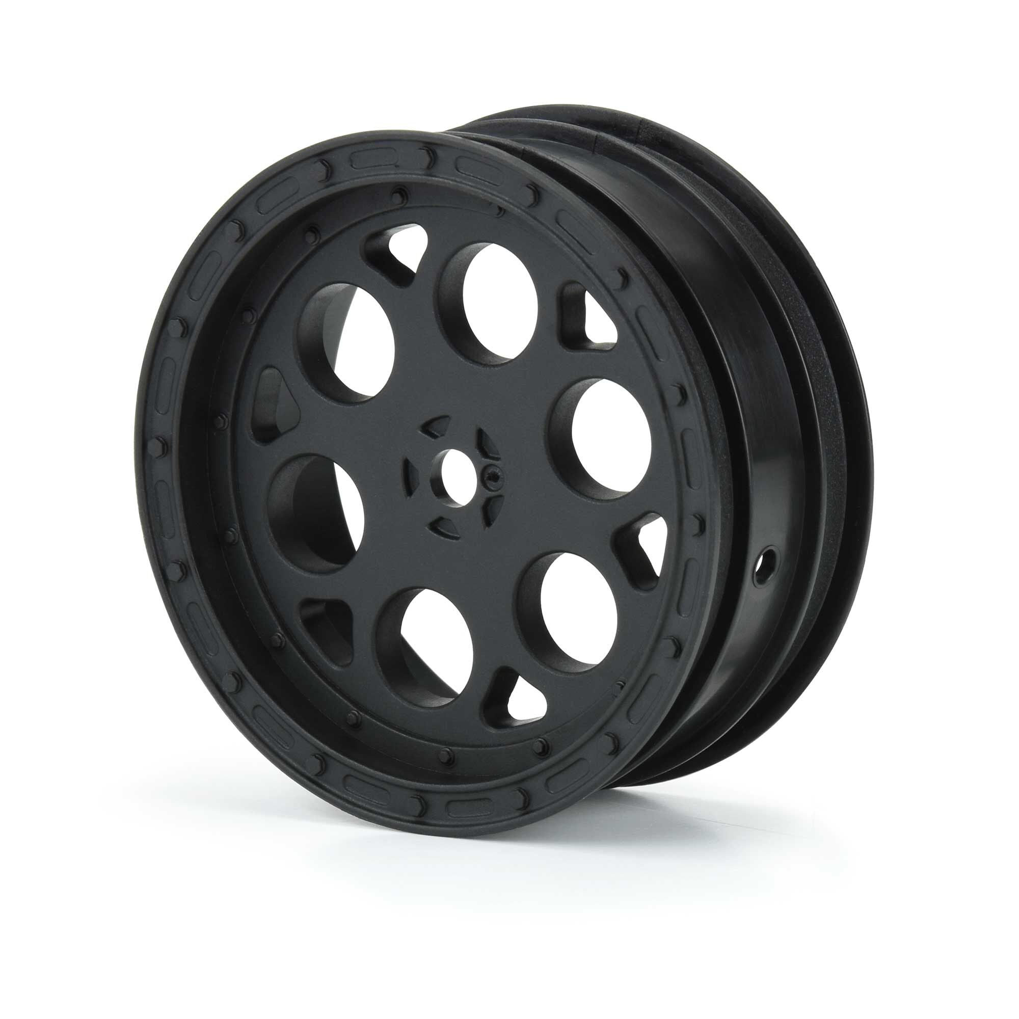 1/10 Showtime Front 2.2" 12mm Sprint Car Wheels (2) Black