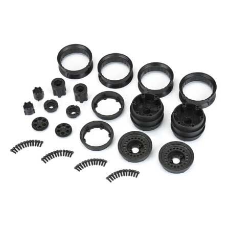 1/10 Carbine Front/Rear 1.9" 12mm Rock Crawler Wheels (2) Bl