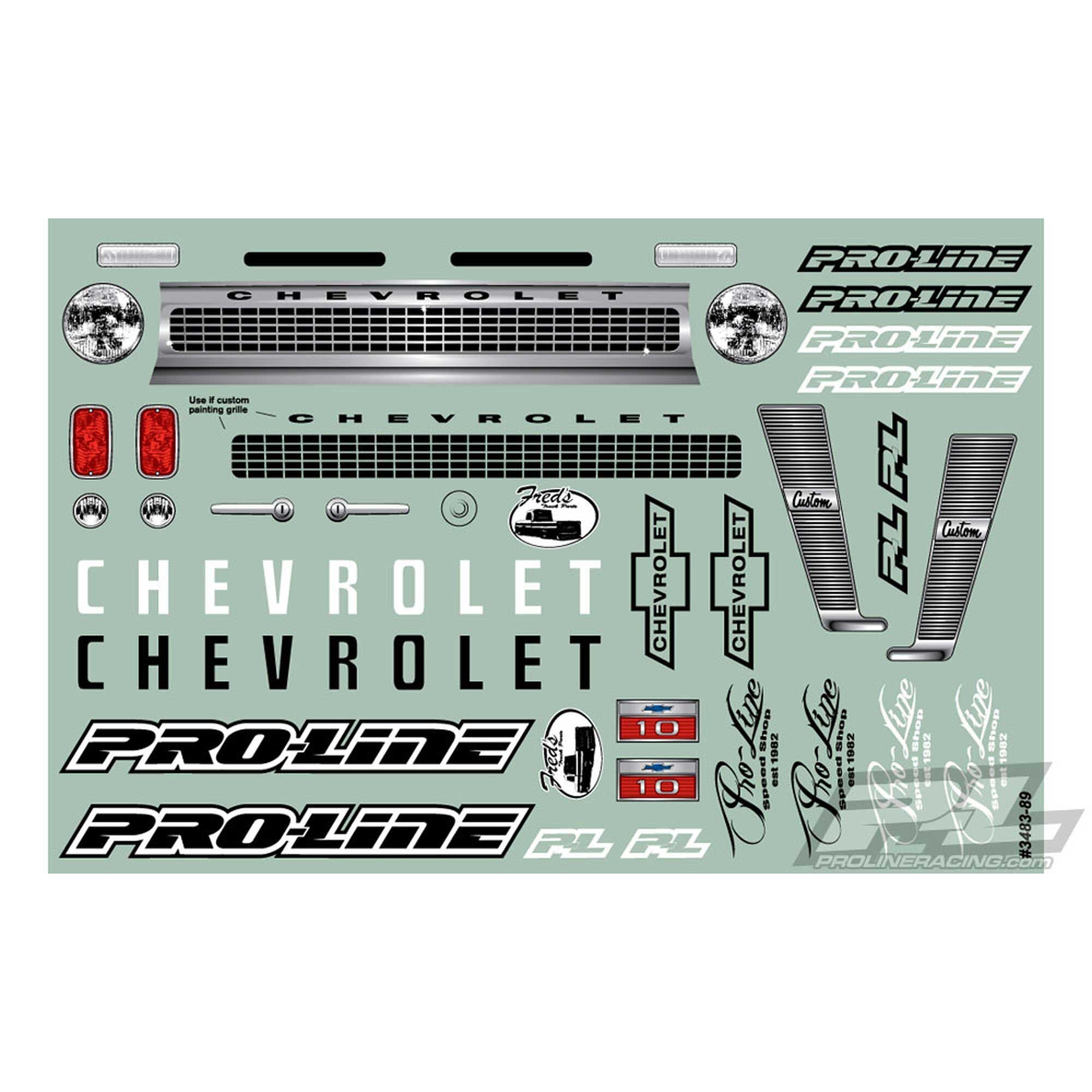 1/10 1966 Chevrolet C-10 Clear Body 12.3" (313mm) Wheelbase