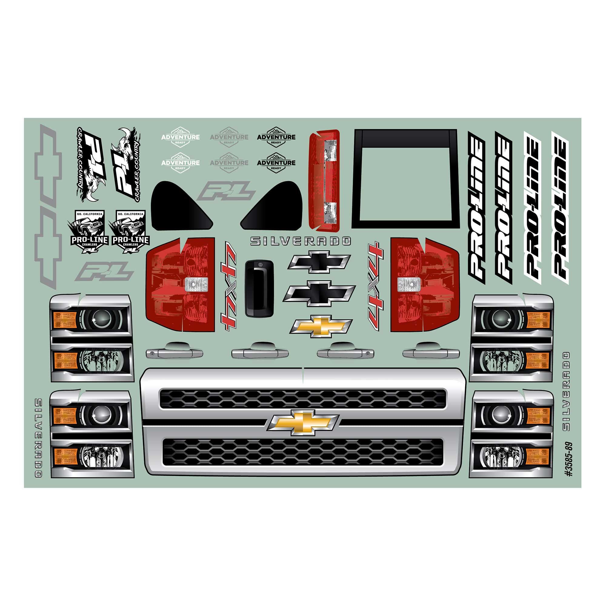 1/10 2015 Chevrolet Silverado Clear Body 13.9" WB