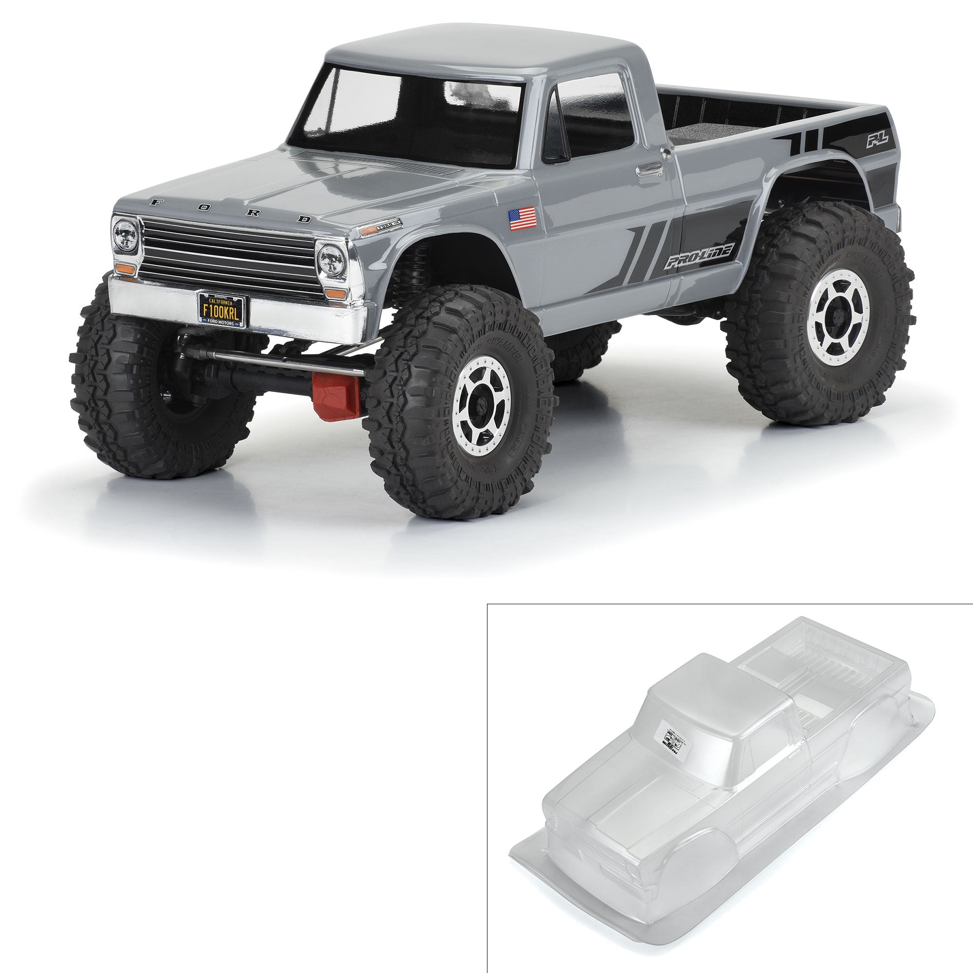 1/10 1967 Ford F-100 Clear Body 12.3" (313mm) Wheelbase Craw