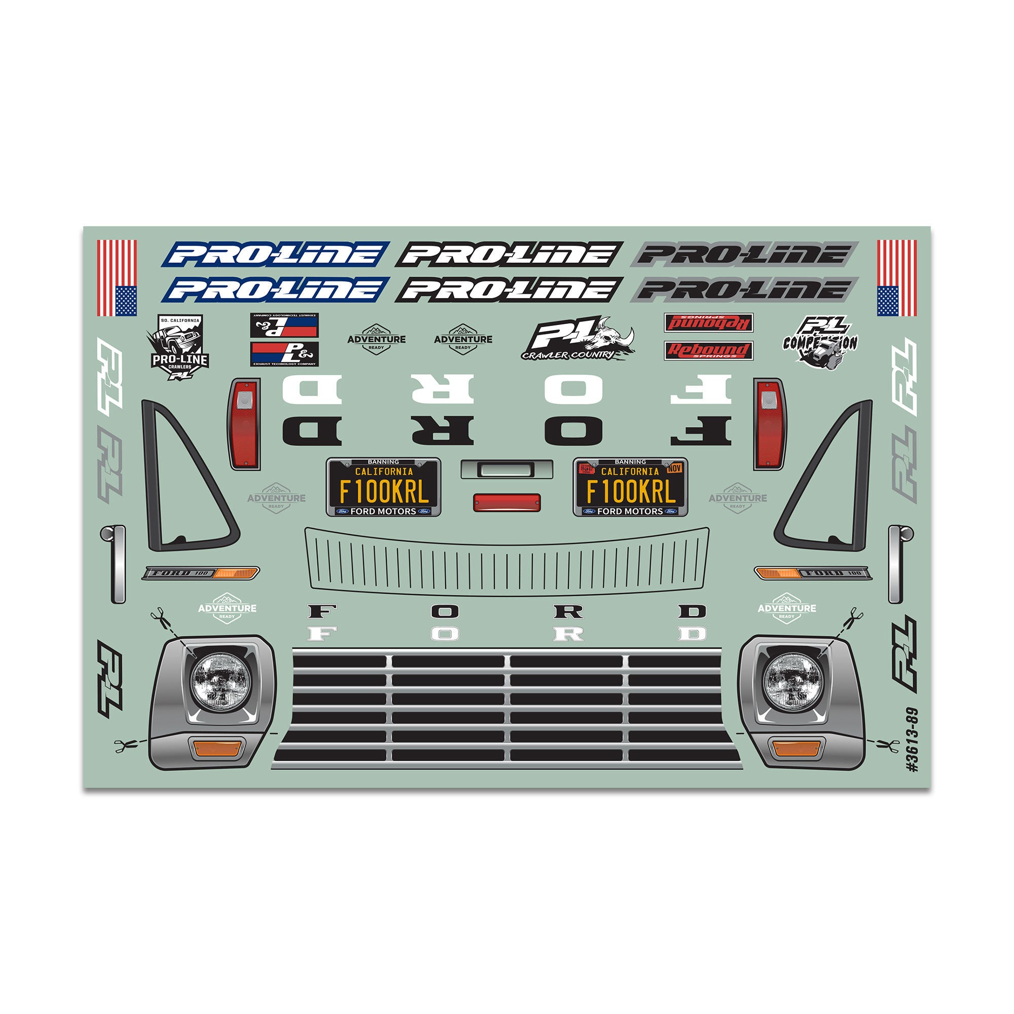 1/10 1967 Ford F-100 Clear Body 12.3" (313mm) Wheelbase Craw