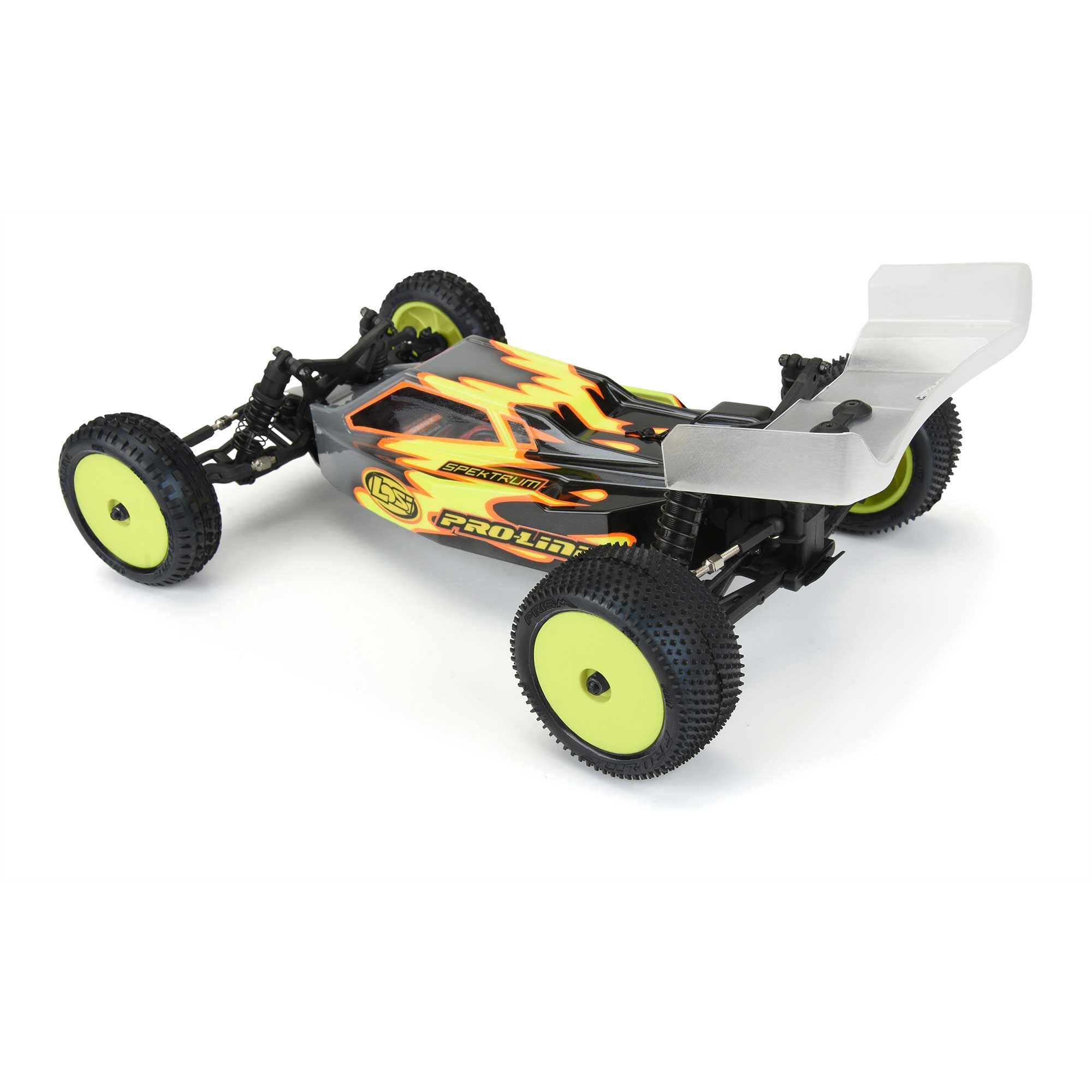 1/18 Prism Rear Carpet Mini-B Tires Mounted 8mm Yellow Wheel