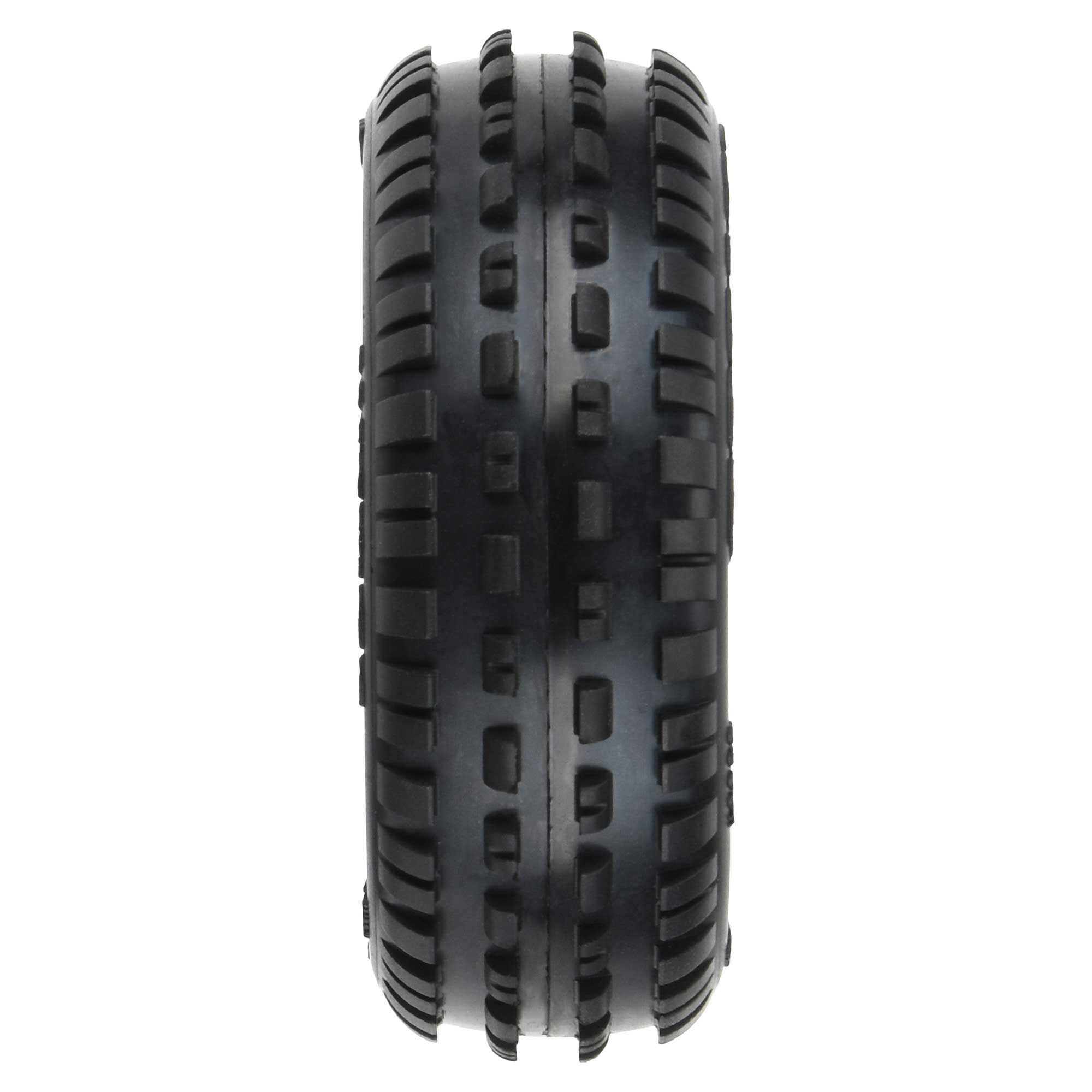 1/18 Wedge Front Carpet Mini-B Tires Mounted 8mm Yellow Whee