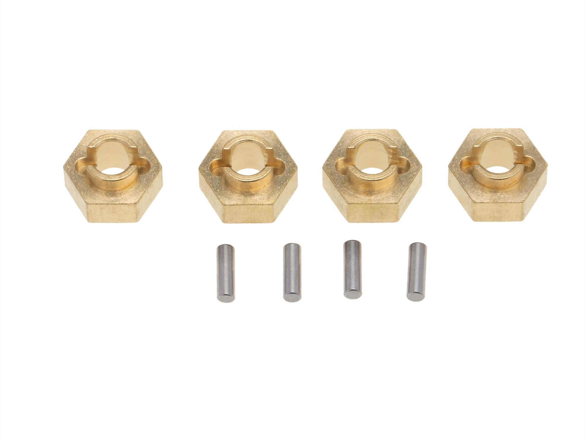 Wheel Hex Adapter, SCX24 4pcs Brass