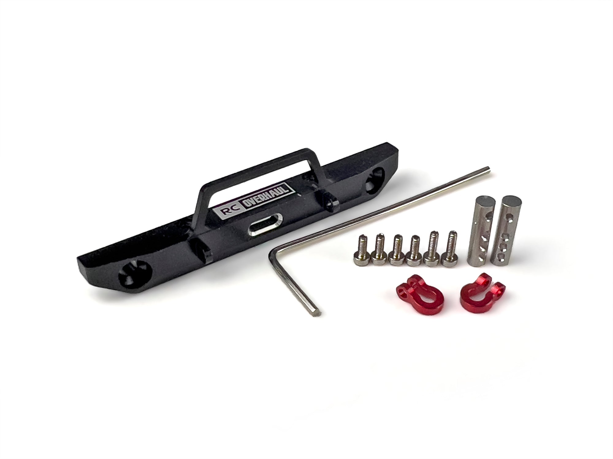 Fr Bumper Set Blk Aluminum SCX24