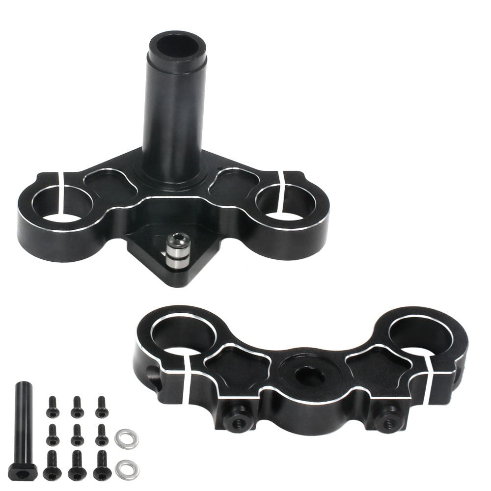 Aluminum Triple Clamp Set, Promoto, Black