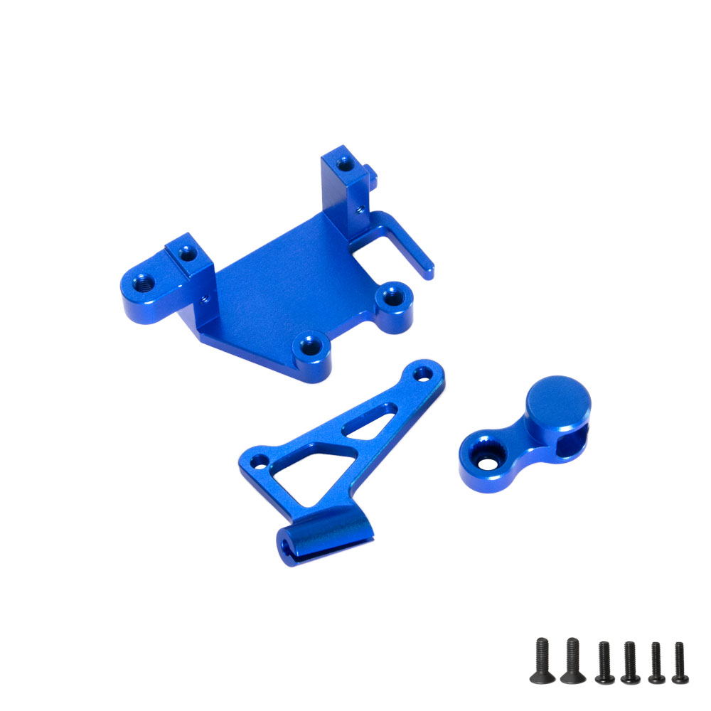 Aluminum Servo Mount Set, Promoto, Blue