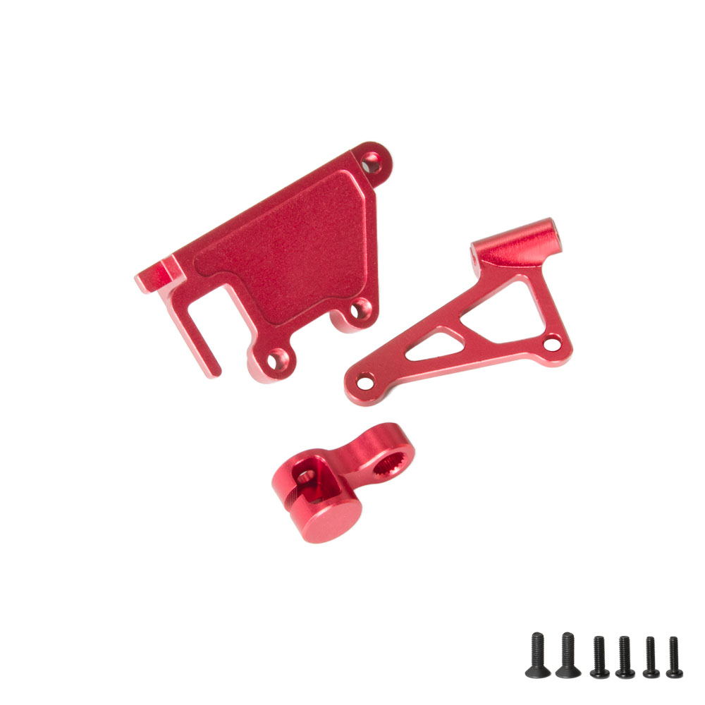 Aluminum Servo Mount Set, Promoto, Red