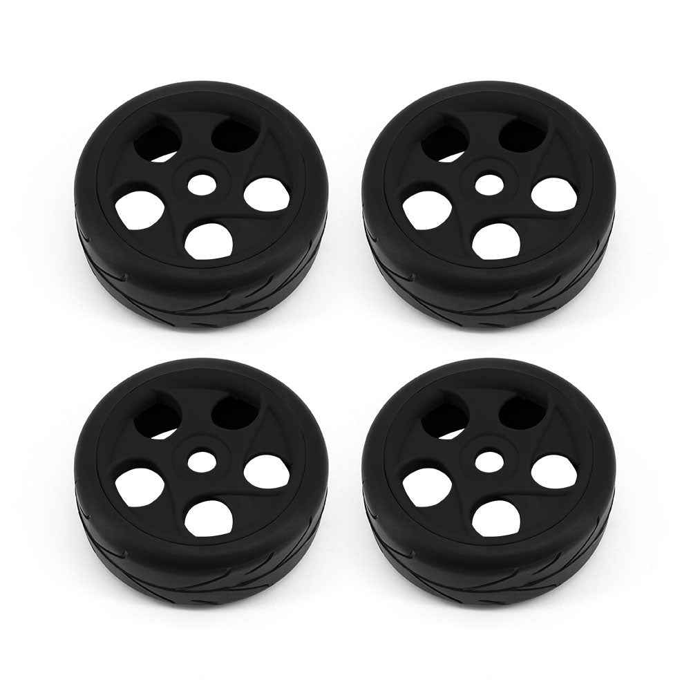 Buggy Wheel & Tyre Set 1/8th Onroad, Black