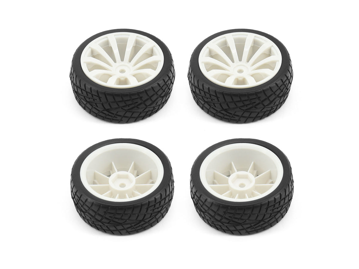 1/10 On Road/10 Spoke Wheel Set White (4pcs)