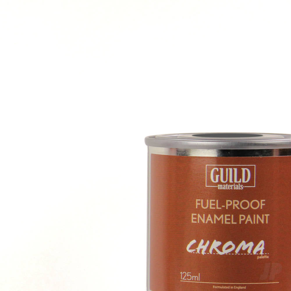 Guild Lane Chroma Enamel Fuelproof Paint Gloss White (125ml Tin) GLDCHR6200 Main