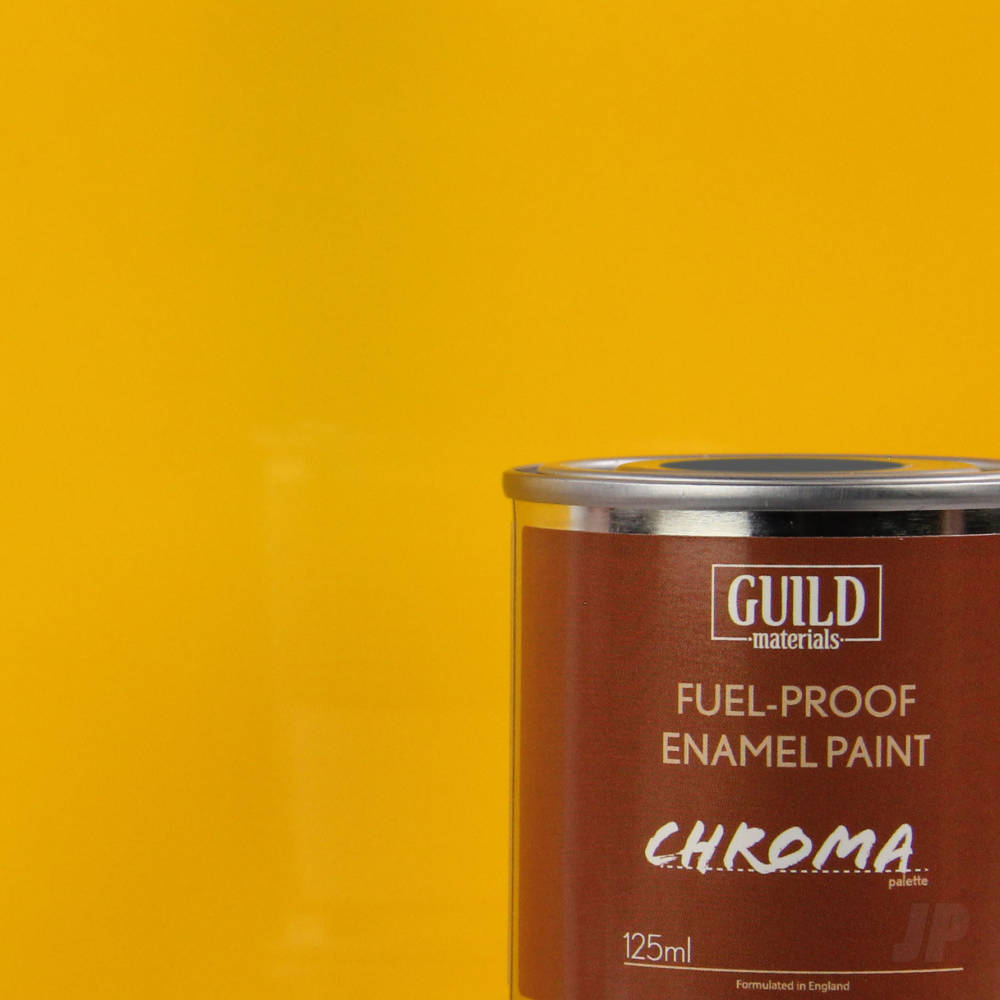 Guild Lane Chroma Enamel Fuelproof Paint Gloss Cub Yellow (125ml Tin) GLDCHR6202 Main