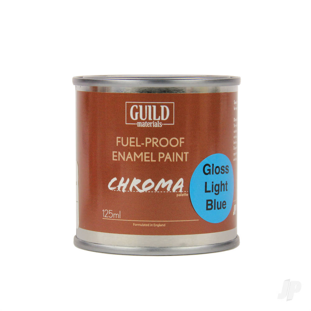 Guild Lane Chroma Enamel Fuelproof Paint Gloss Light Blue (125ml Tin) GLDCHR6205 1